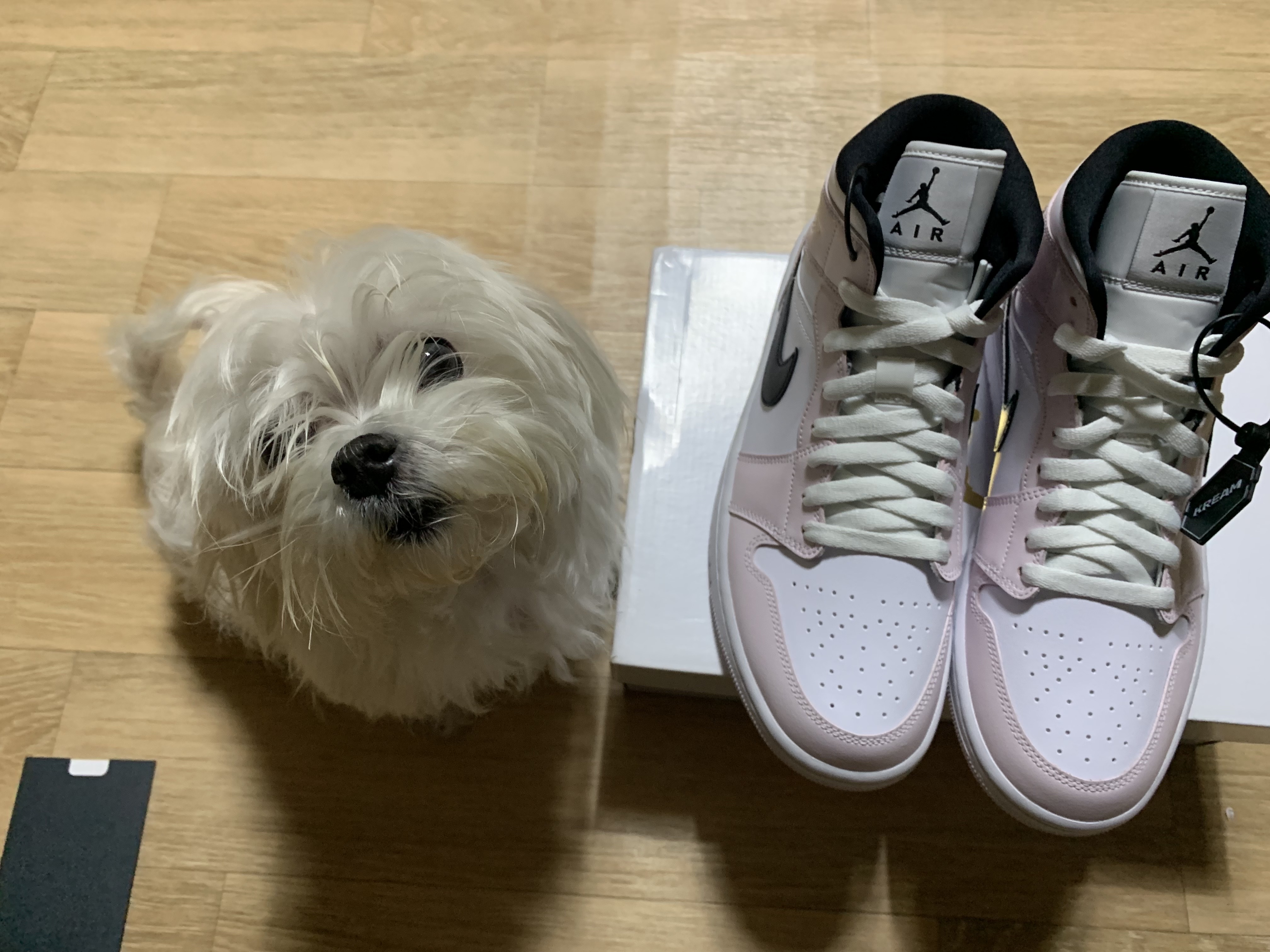 (W) Jordan 1 Mid Barely Rose 착용 스타일