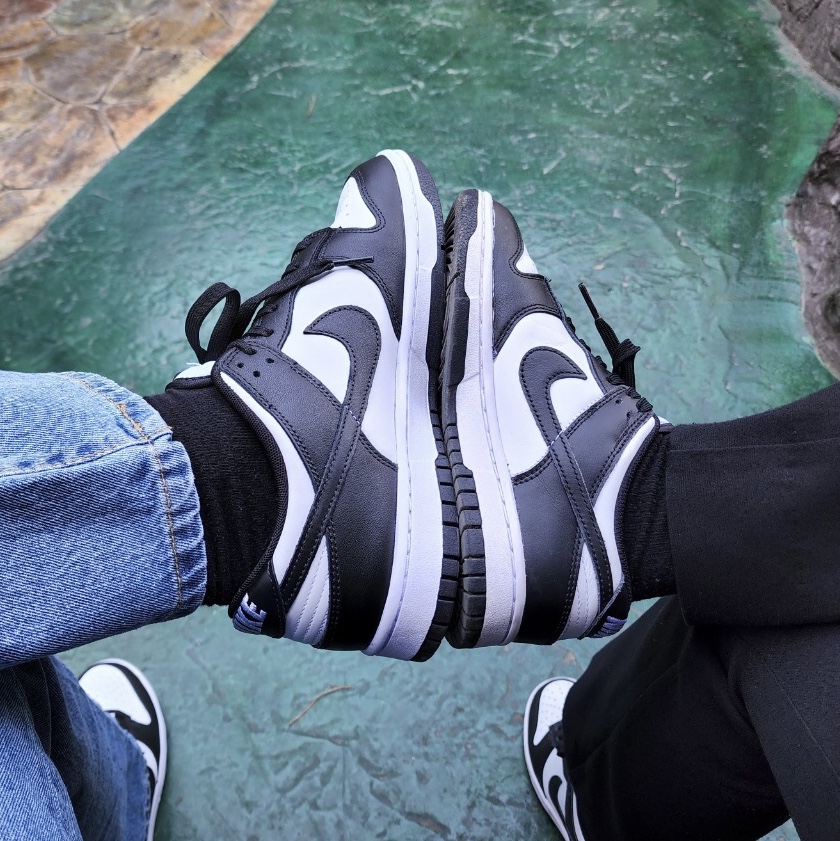 Nike Dunk Low Retro Black, (W) Nike Dunk Low Black 착용 스타일