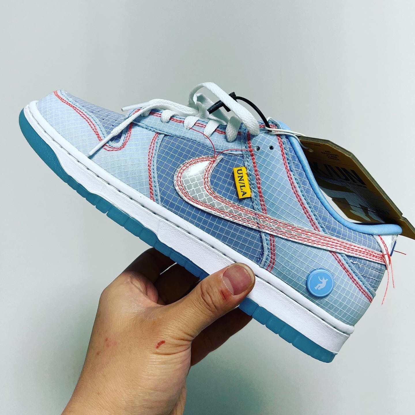 Nike x Union Dunk Low Passport Pack Argon 착용 스타일 - 1