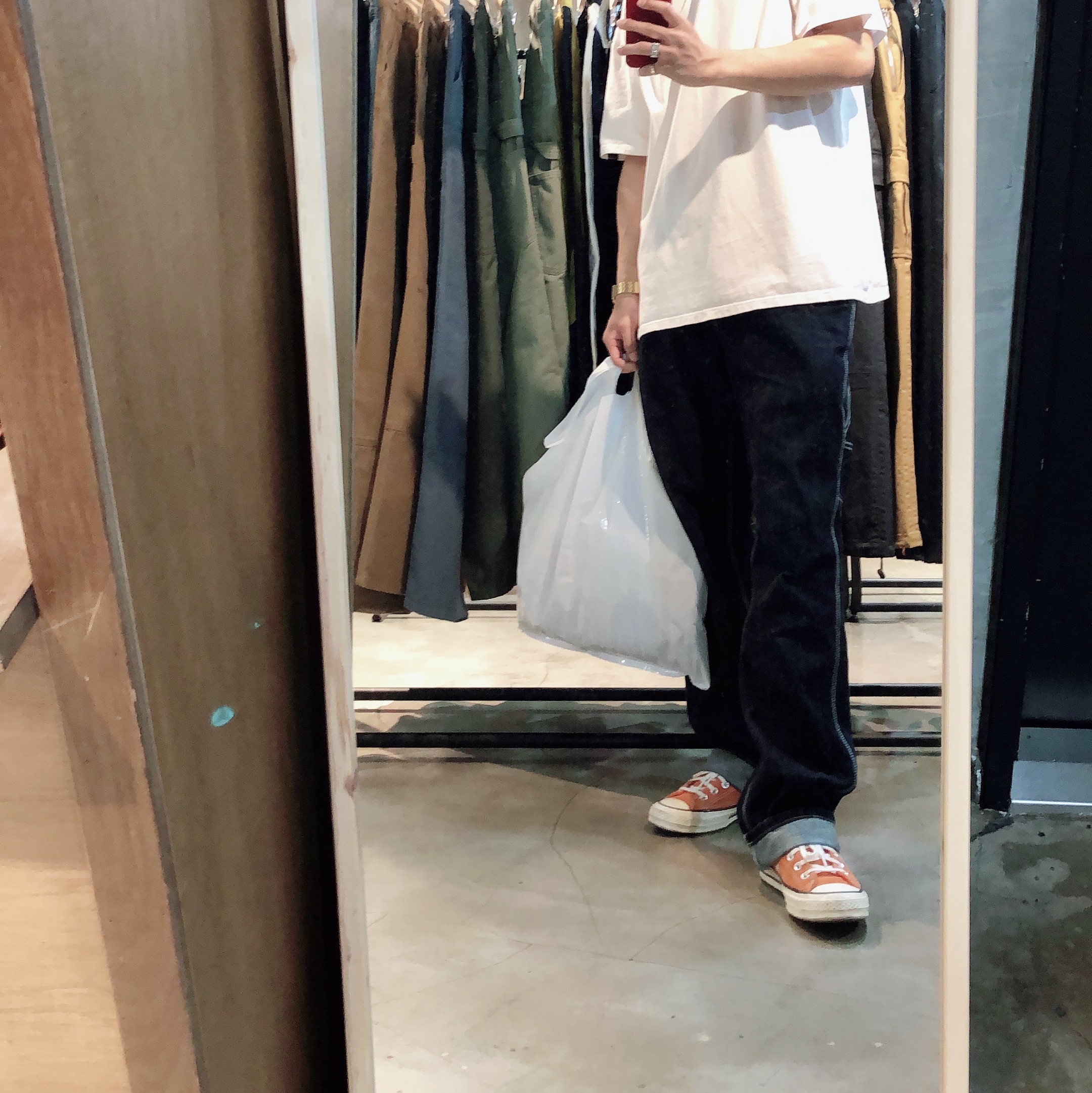 Converse Chuck 70 High Dark Soba 착용 스타일