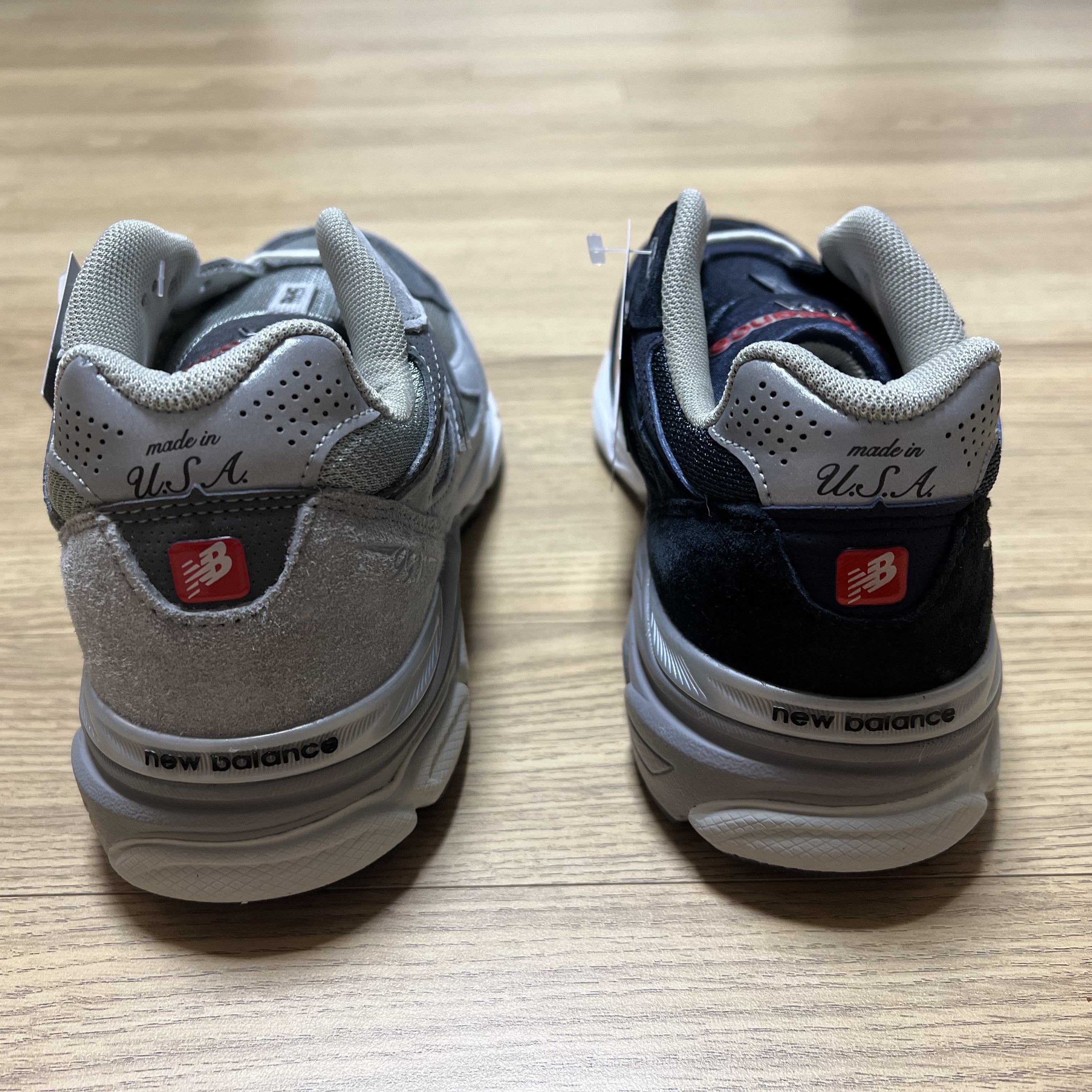 New Balance 990v3 Made in USA Grey - D Standard, New Balance 990v3 Made in USA Navy - D Standard 착용 스타일 - 5