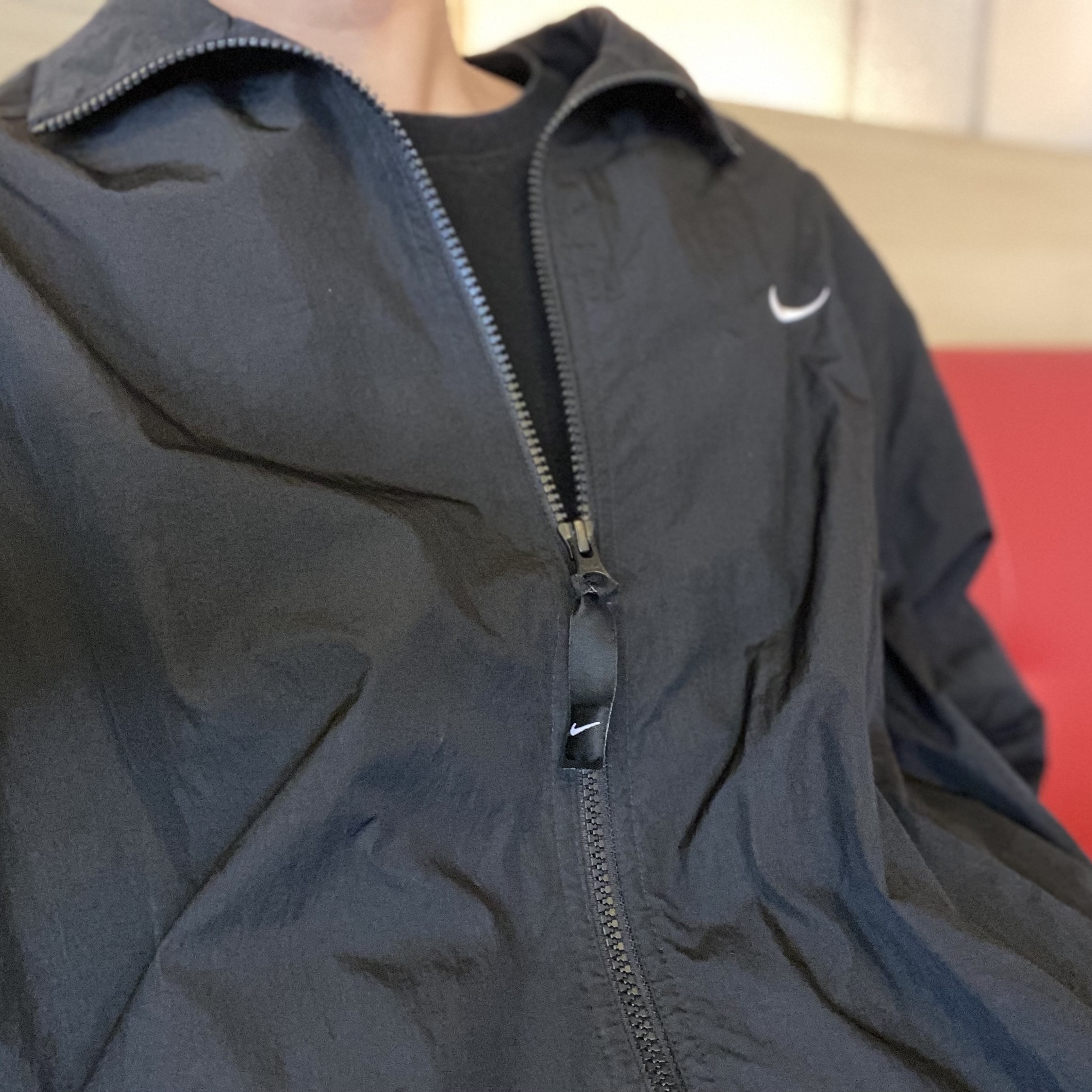 Nike M NRG Solo Swoosh Track Jacket Black - Asia 착용 스타일