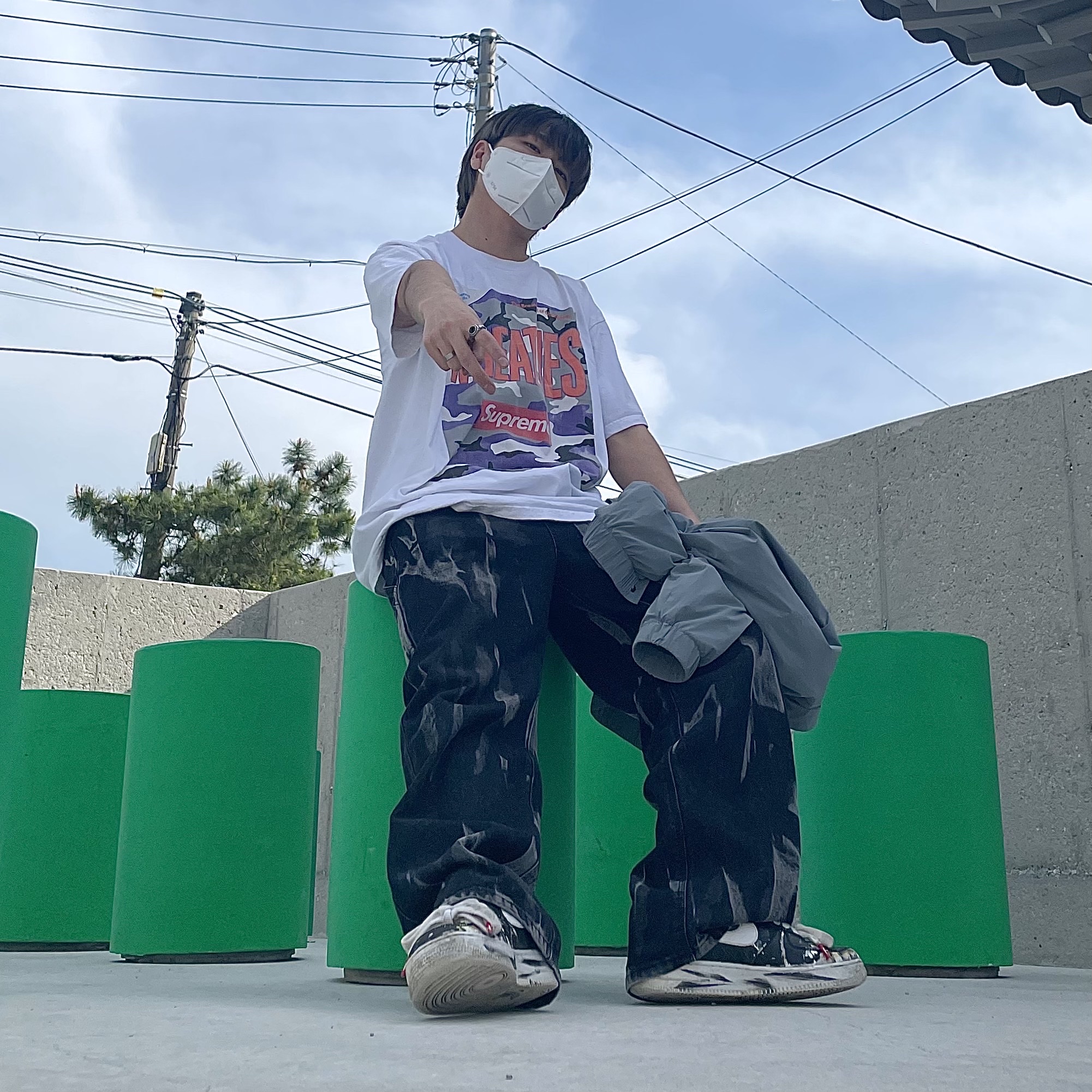 Supreme Wheaties T-Shirt White - 21SS, Nike x Peaceminusone Air Force 1 Low Para-Noise 착용 스타일 - 1