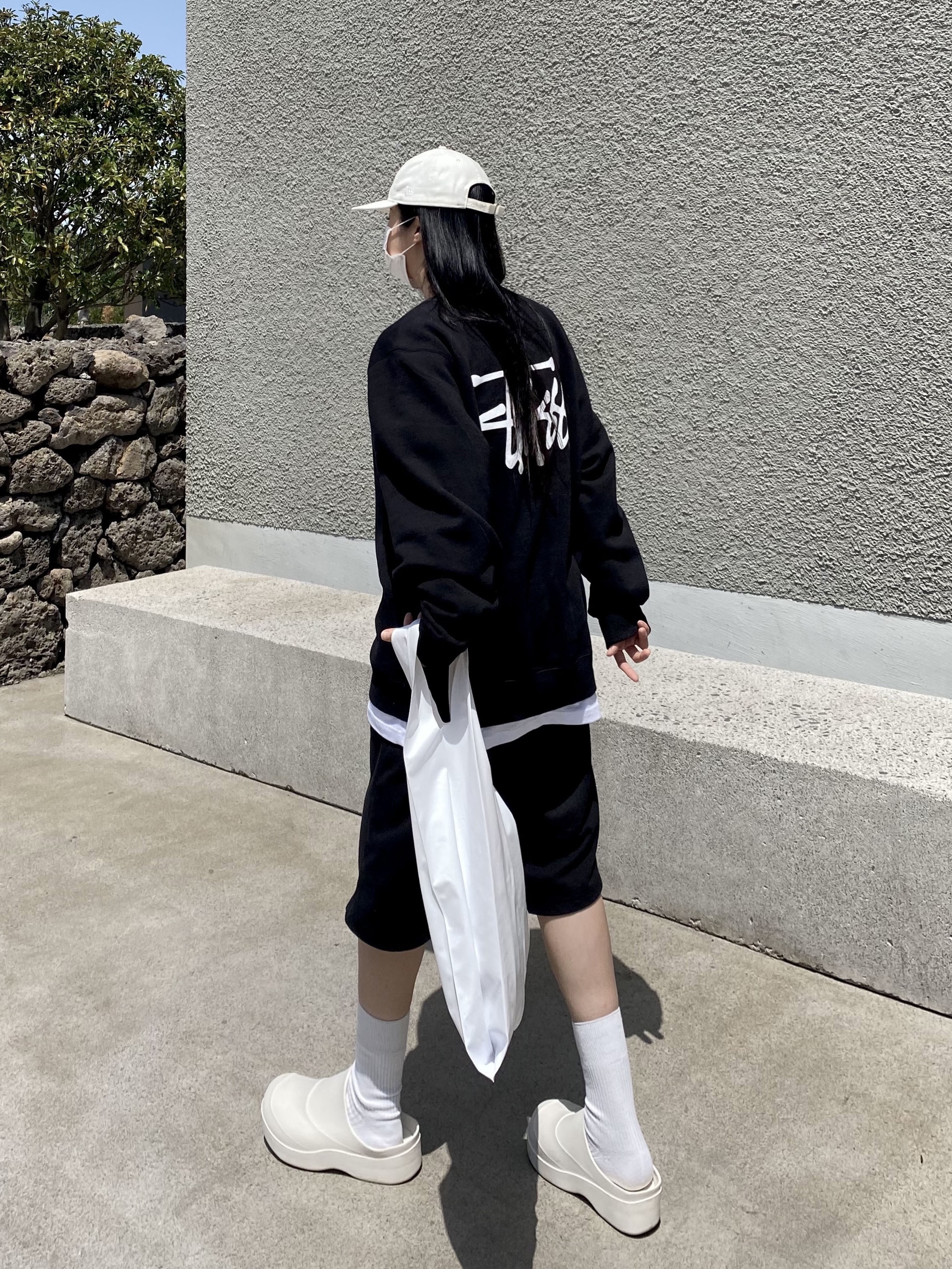 Stussy Basic Stussy LS T-Shirt Black 2022 착용 스타일