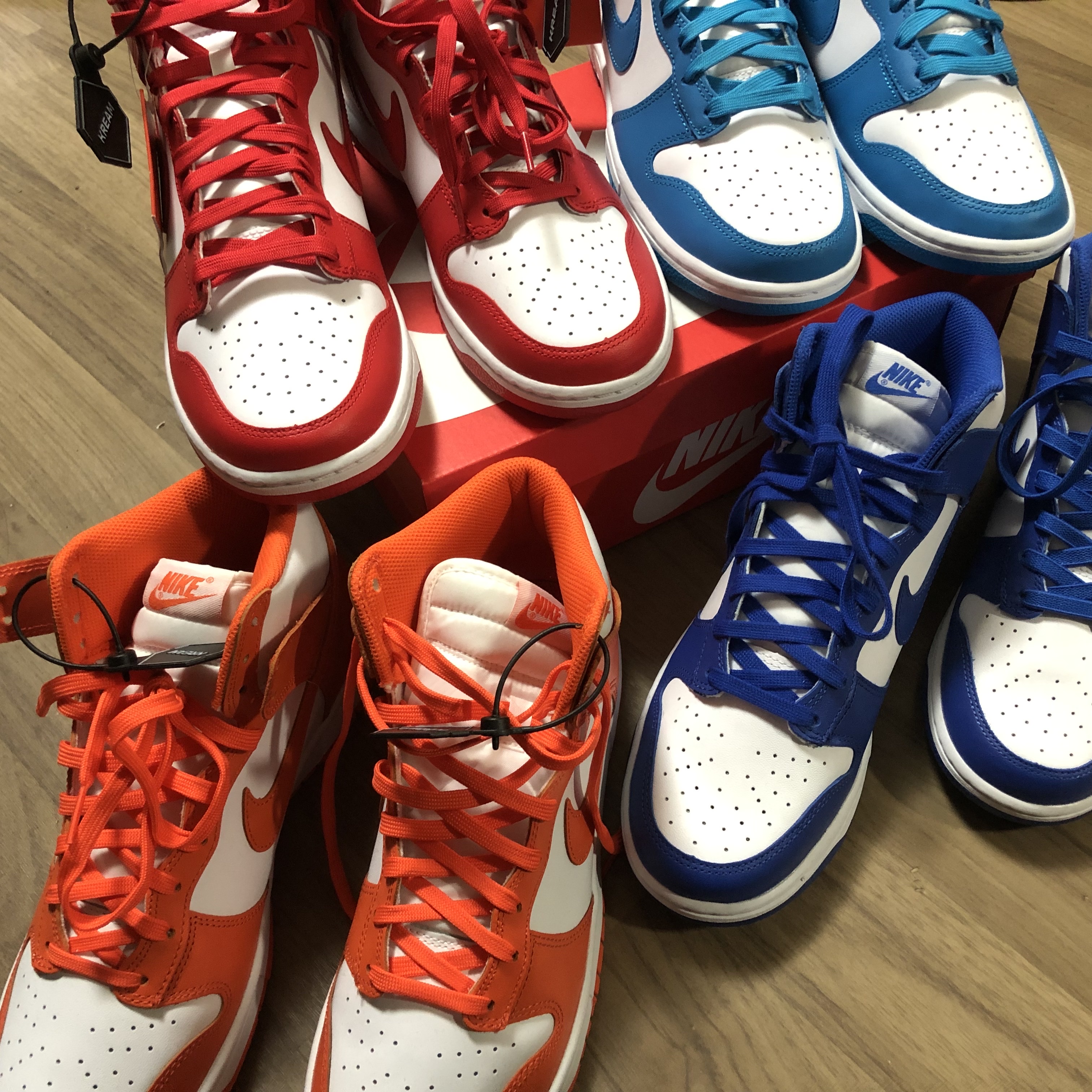 Nike Dunk High Retro Championship Blue, Nike Dunk High Retro Championship White and Red 착용 스타일 - 2
