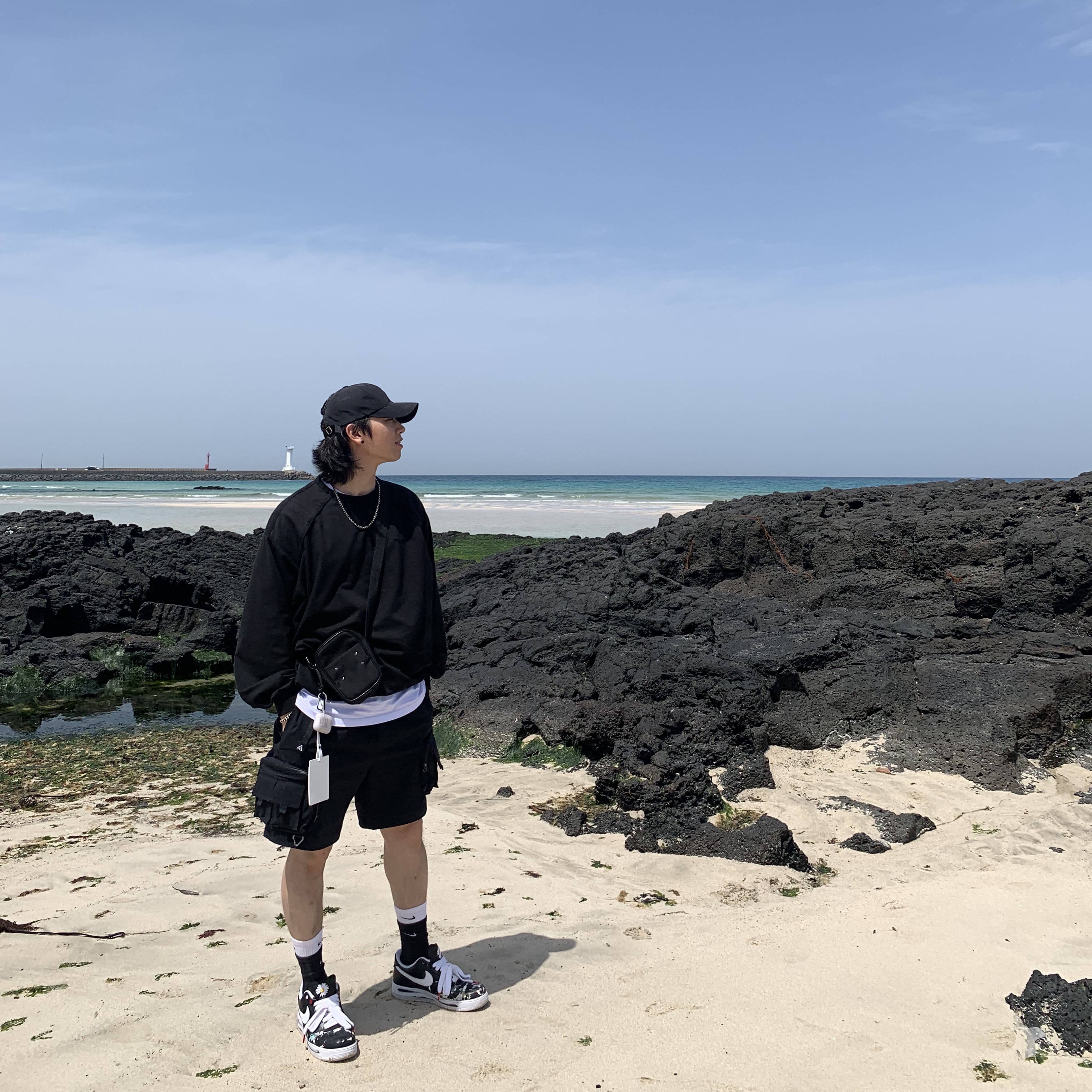 Nike x Peaceminusone Air Force 1 Low Para-Noise, Nike ACG Cargo Shorts Black - Asia 착용 스타일 - 3
