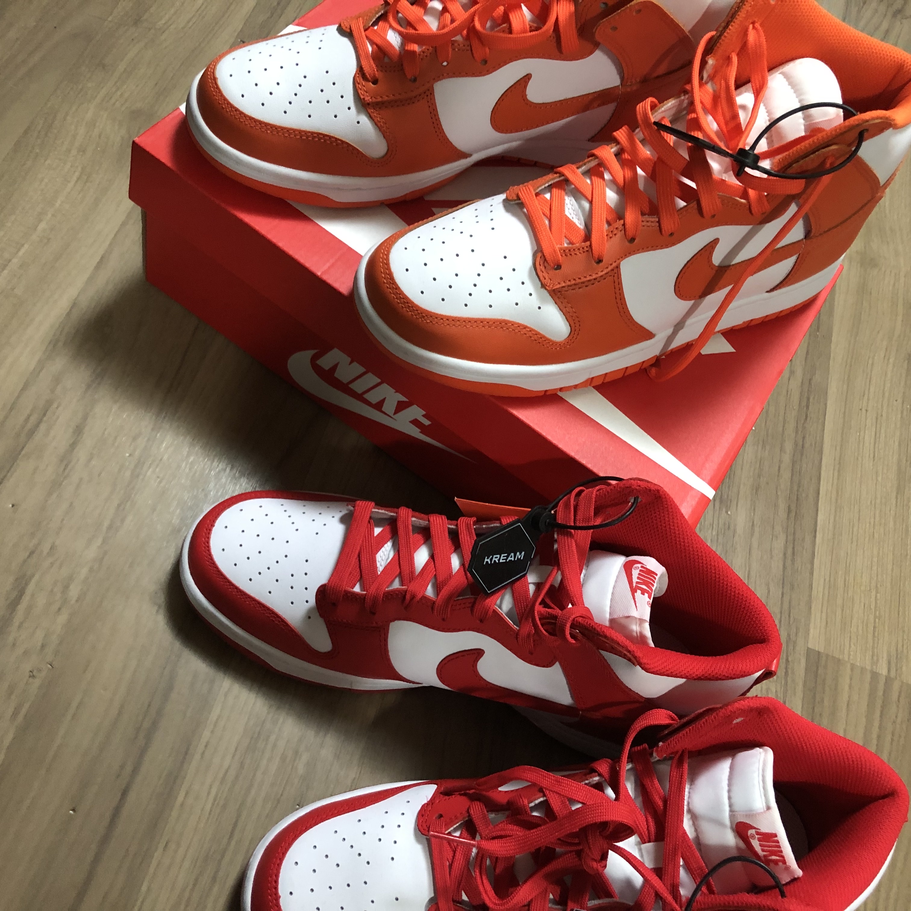 Nike Dunk High Retro Championship Blue, Nike Dunk High Retro Championship White and Red 착용 스타일 - 3