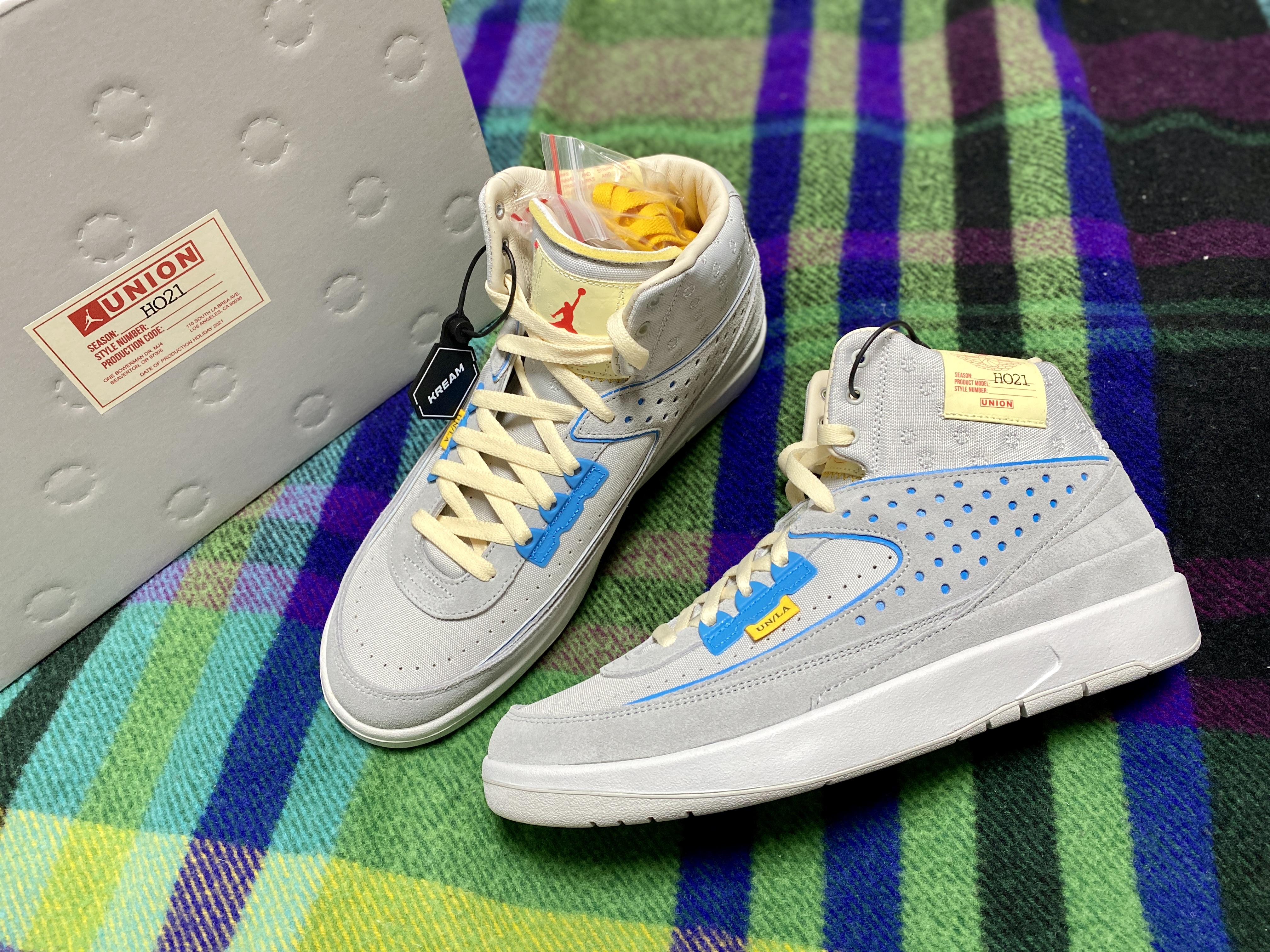 Jordan 2 x Union Retro SP Grey Fog 착용 스타일 - 3