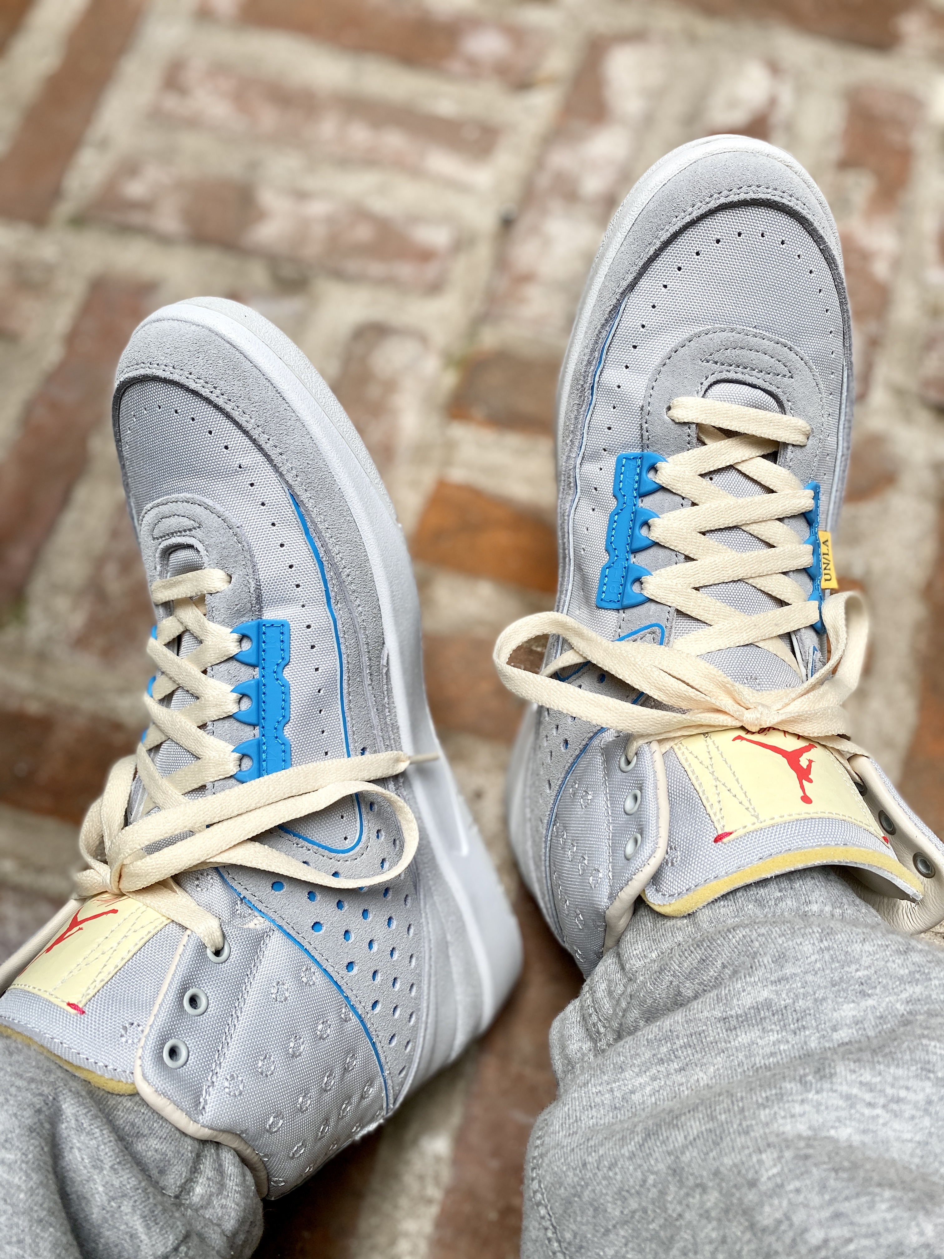Jordan 2 x Union Retro SP Grey Fog 착용 스타일