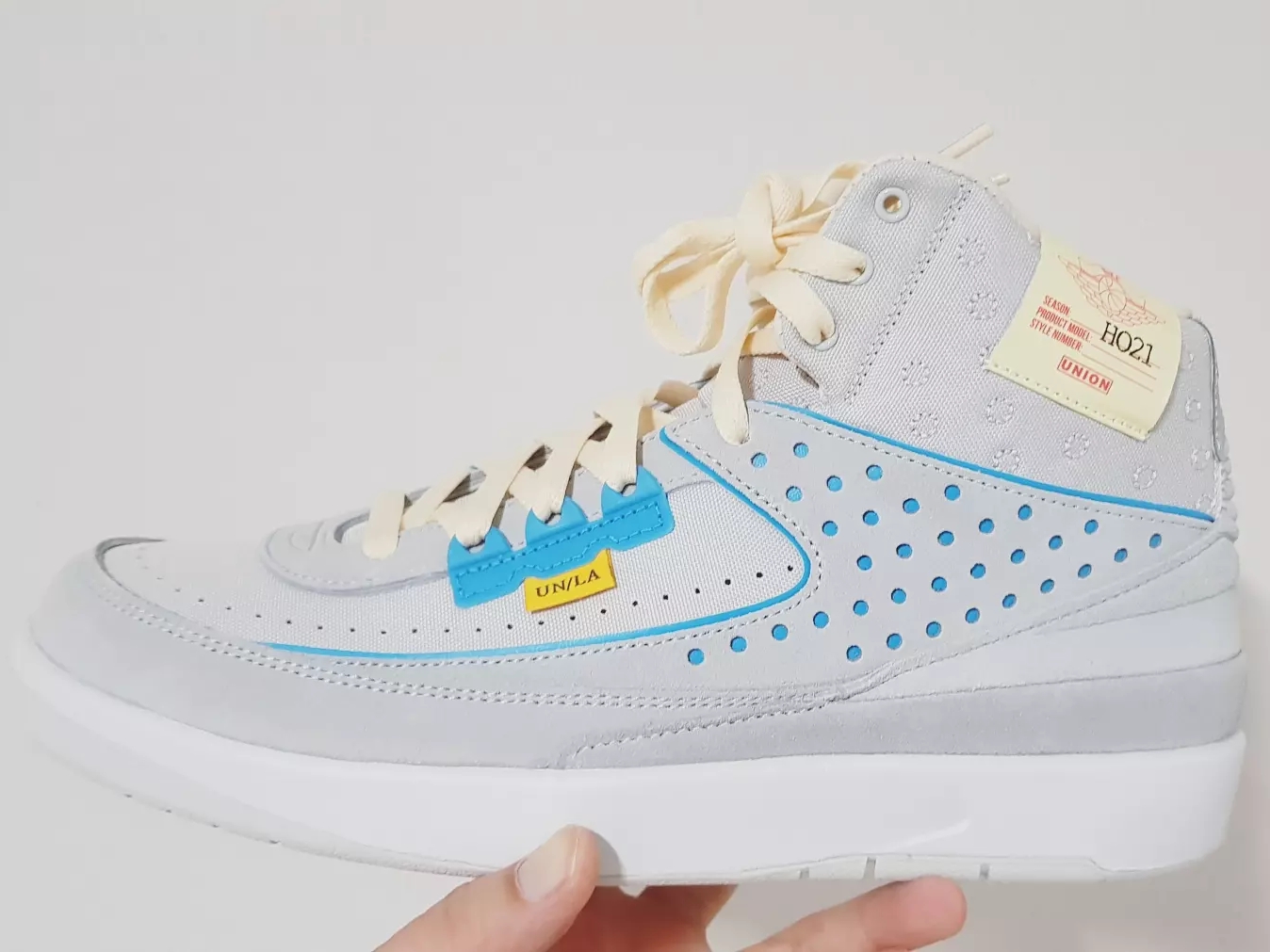 Jordan 2 x Union Retro SP Grey Fog 착용 스타일 - 2