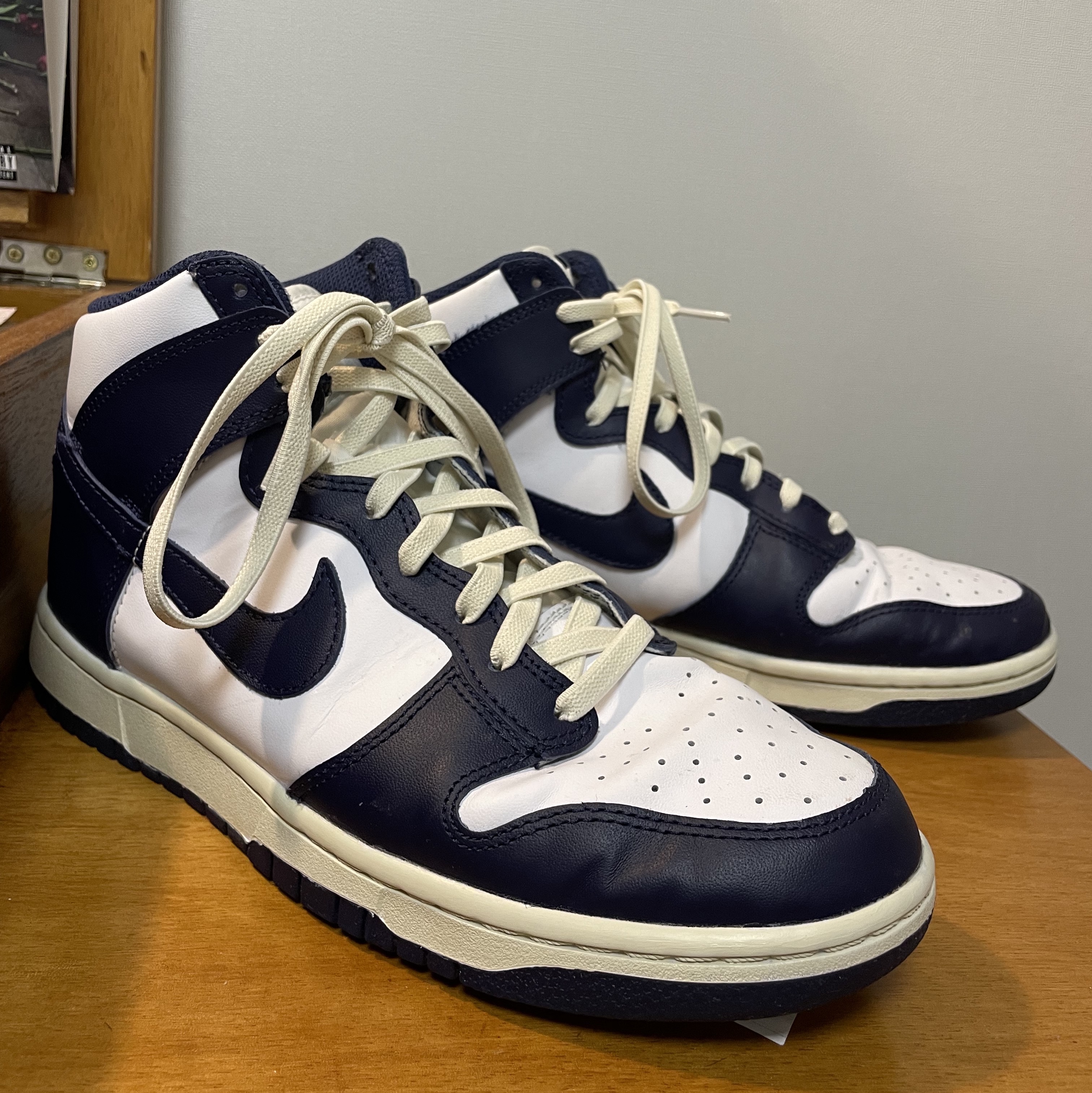 Nike Dunk High Retro Championship Navy 착용 스타일 - 1