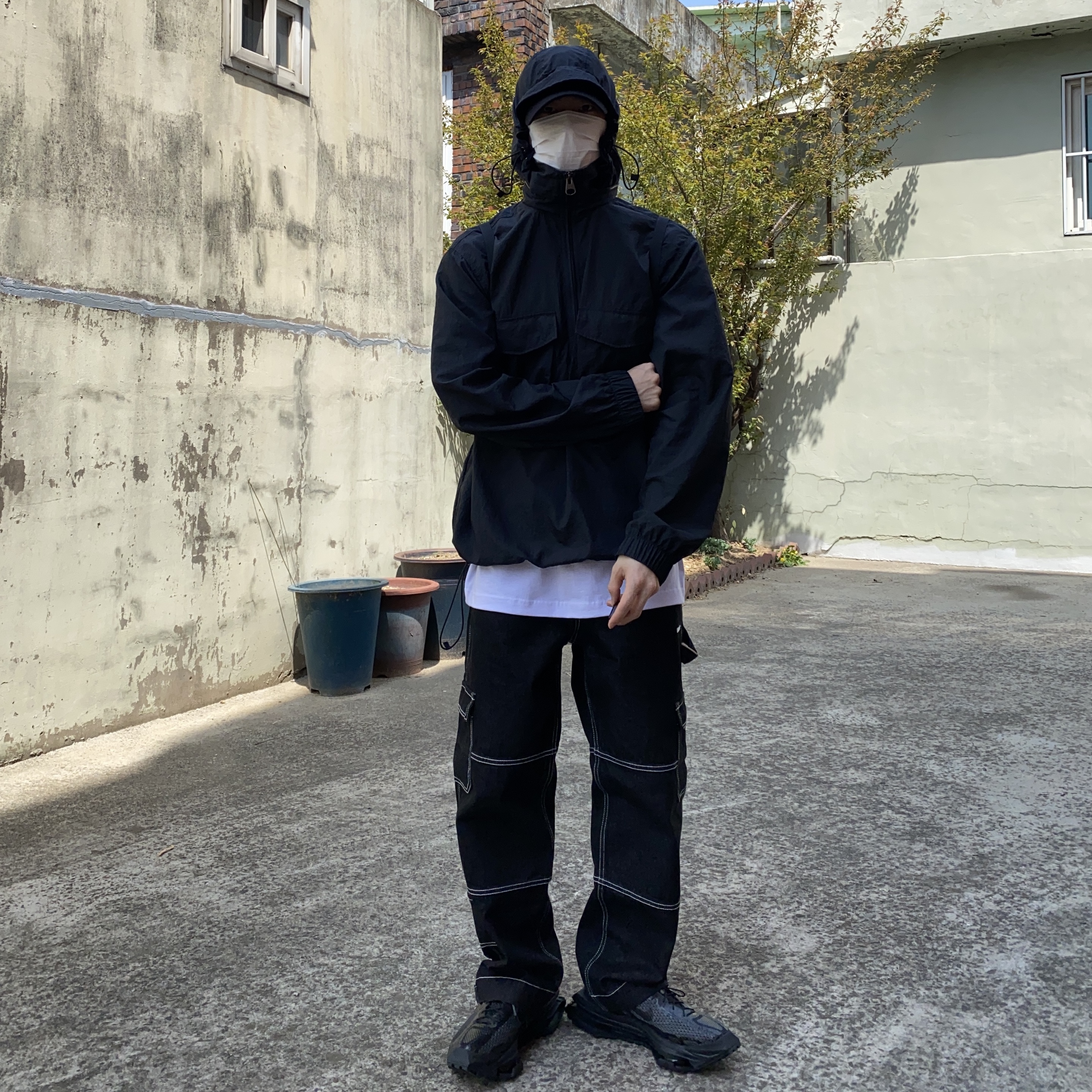Nike x Matthew M Williams Zoom 004 Triple Black 착용 스타일