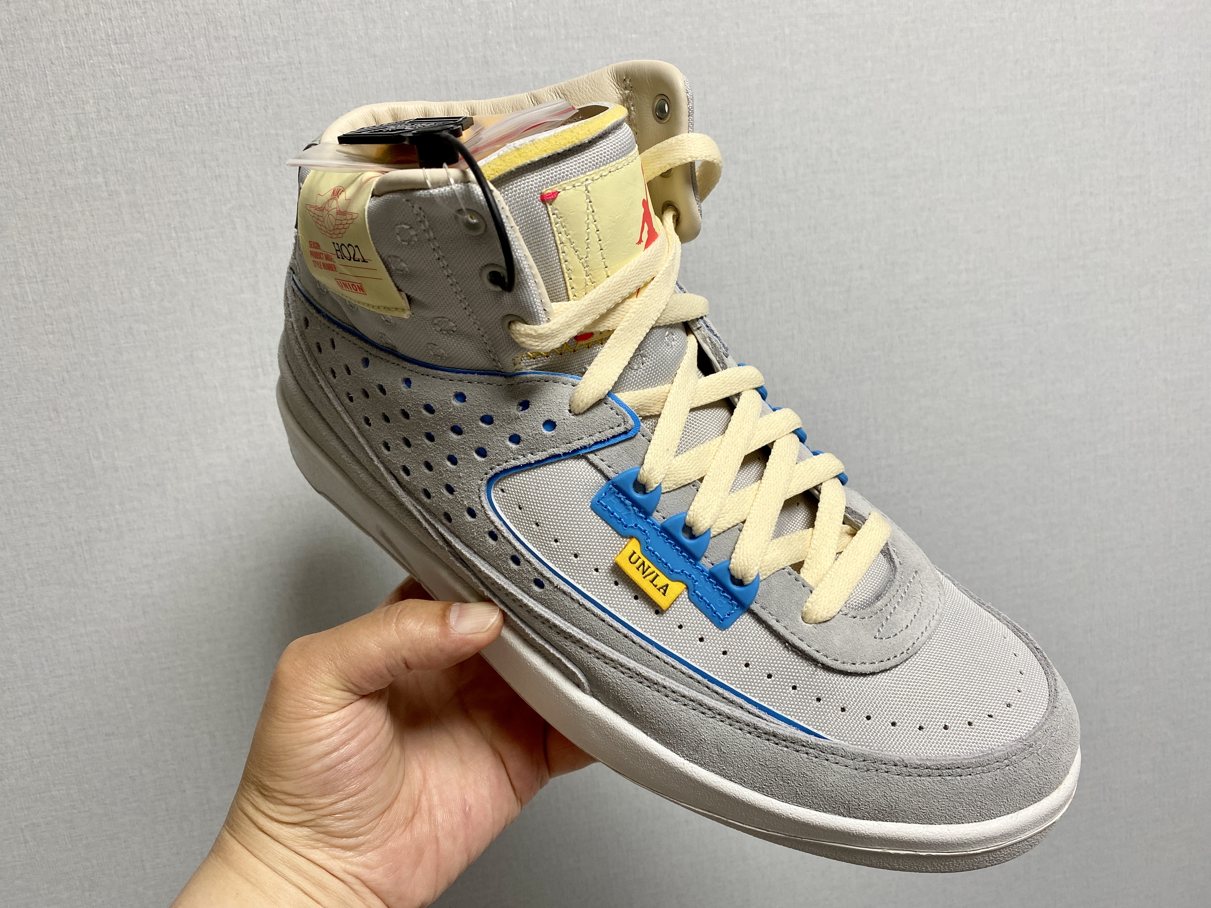 Jordan 2 x Union Retro SP Grey Fog 착용 스타일 - 2