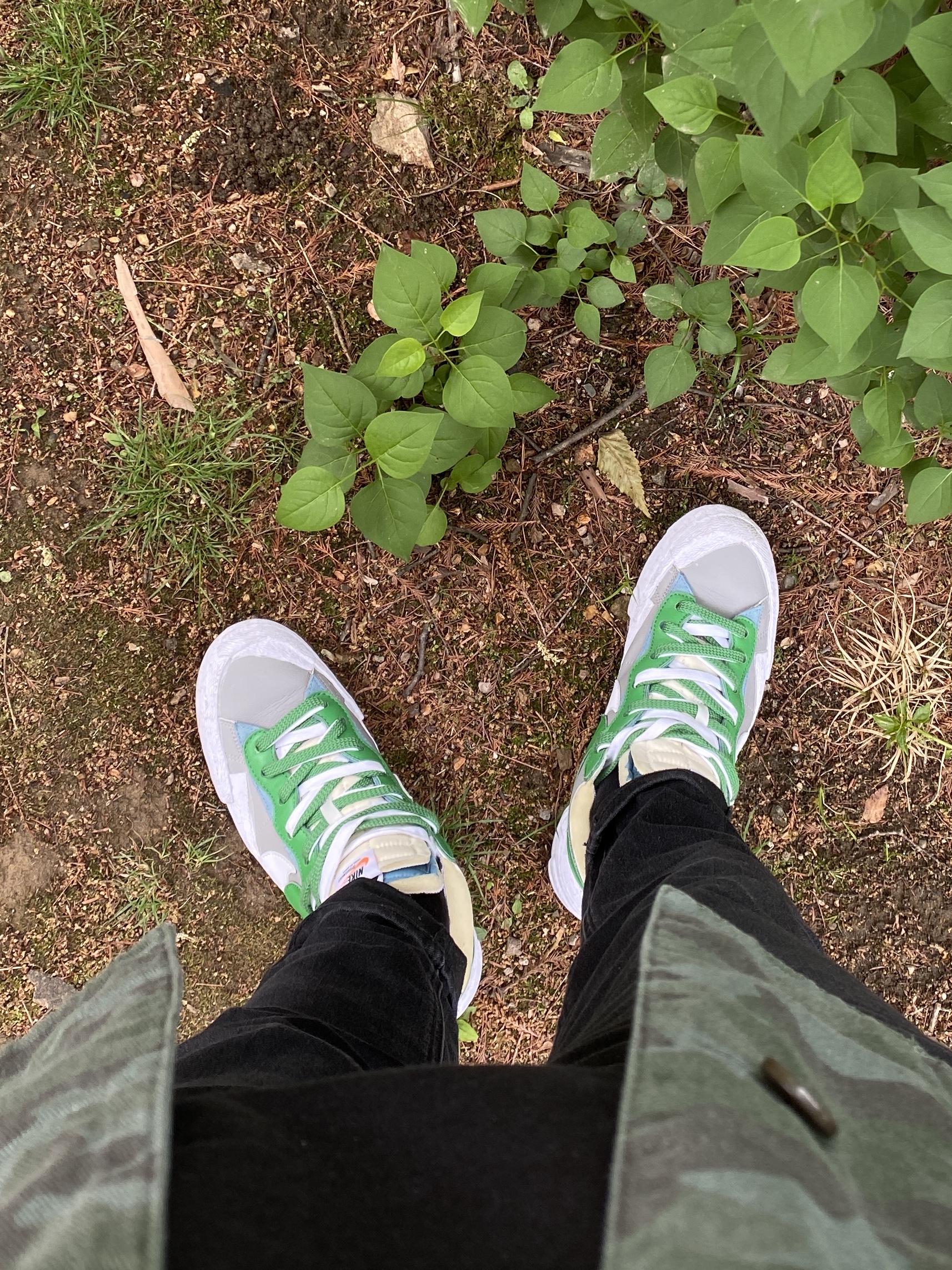 Nike x Sacai Blazer Low Classic Green 착용 스타일 - 1