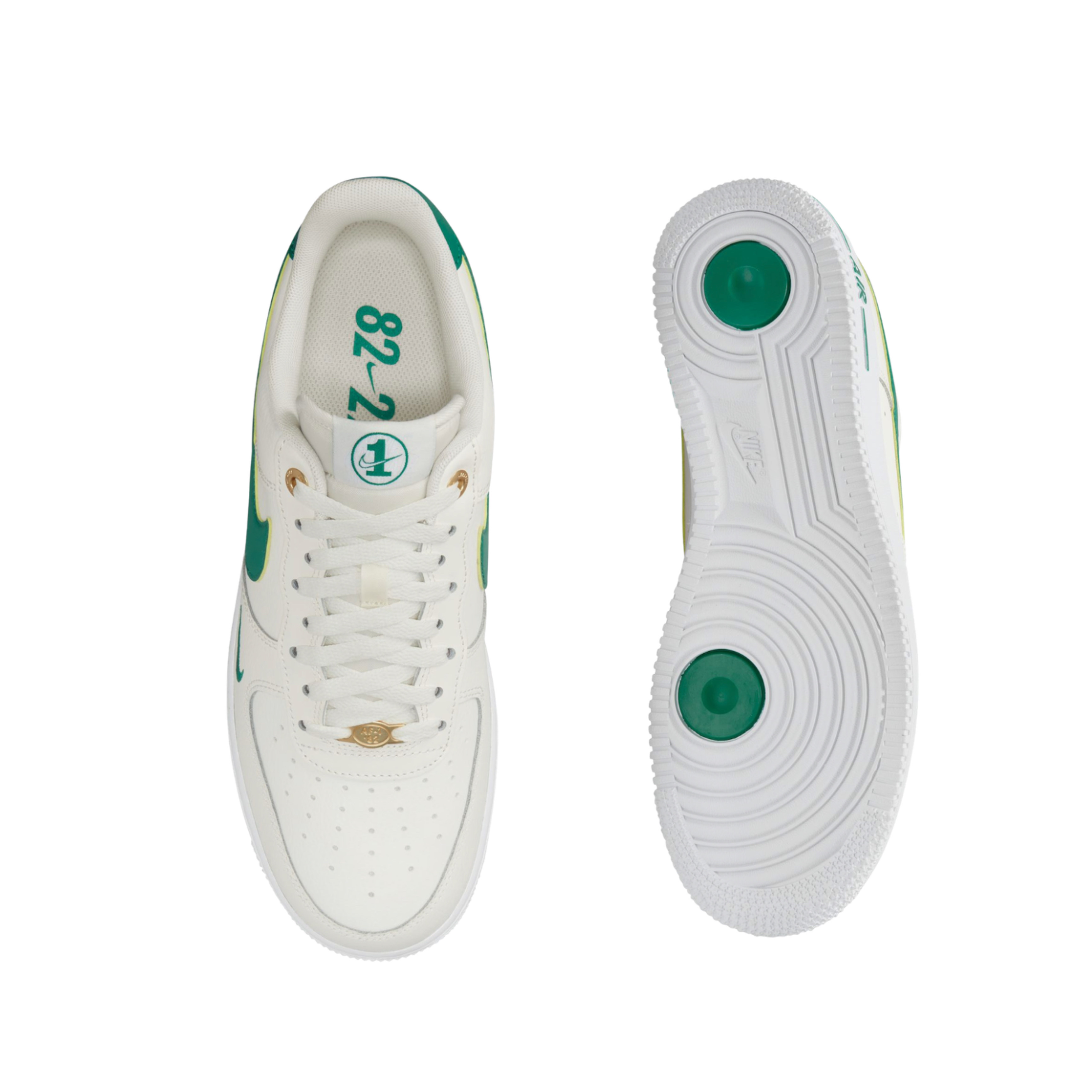 Nike Air Force 1 '07 LV8 Varsity White Pine Green, Nike Air Force 1 '07 Stitch Pine Green 착용 스타일 - 3