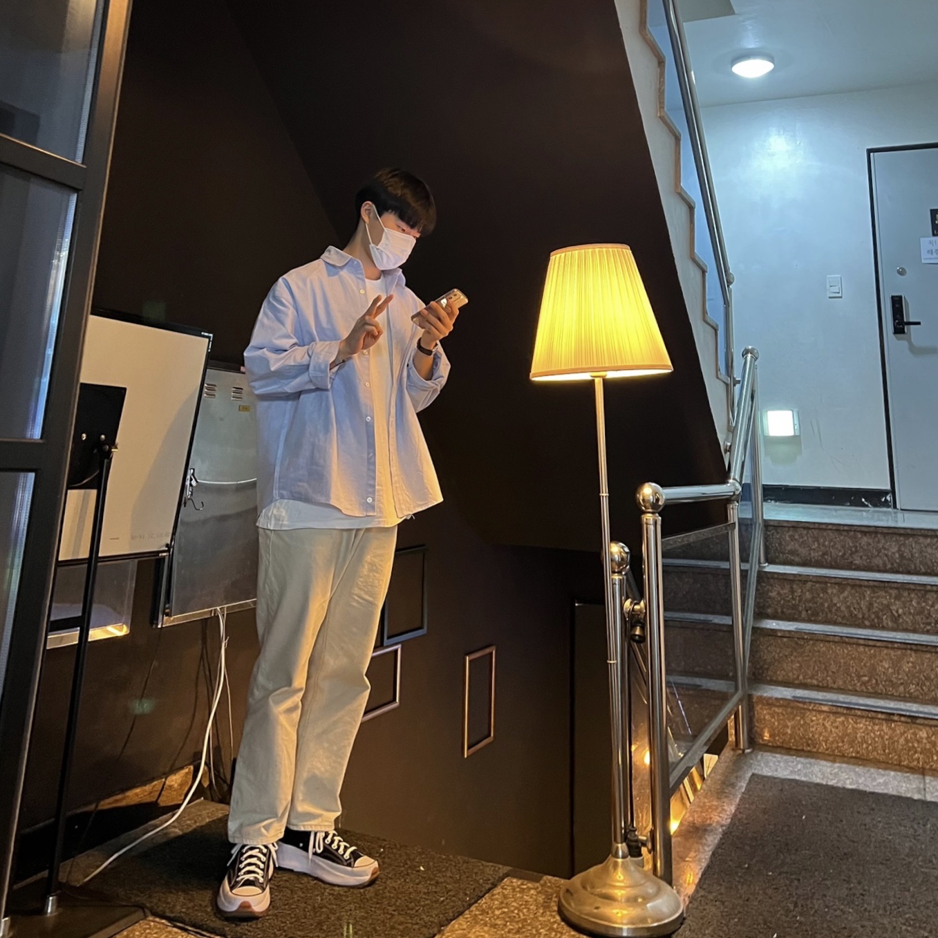 Converse Run Star Hike Low Black 착용 스타일