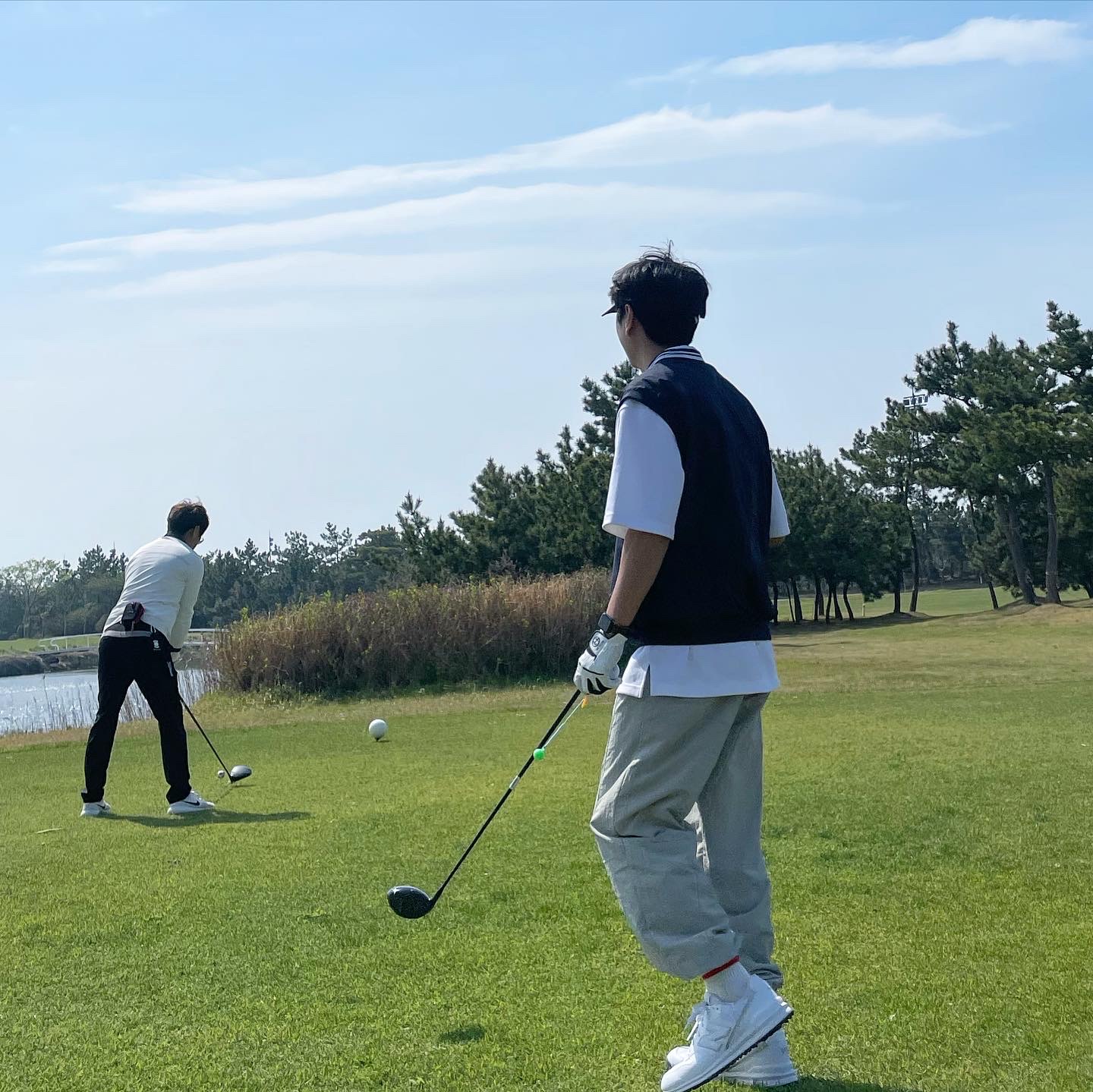 New Balance 996 Golf White 착용 스타일 - 2