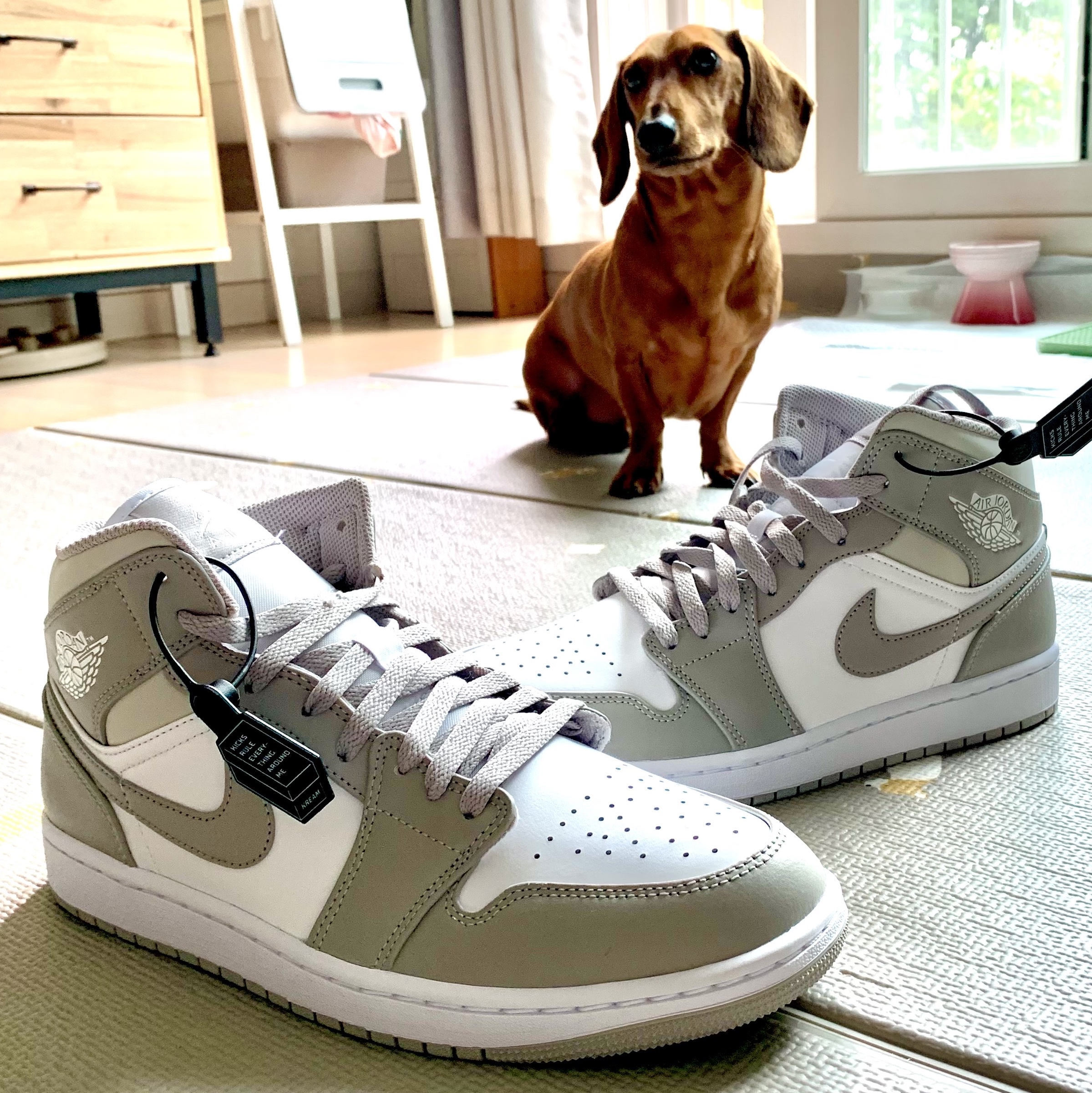 Jordan 1 Mid College Grey 착용 스타일