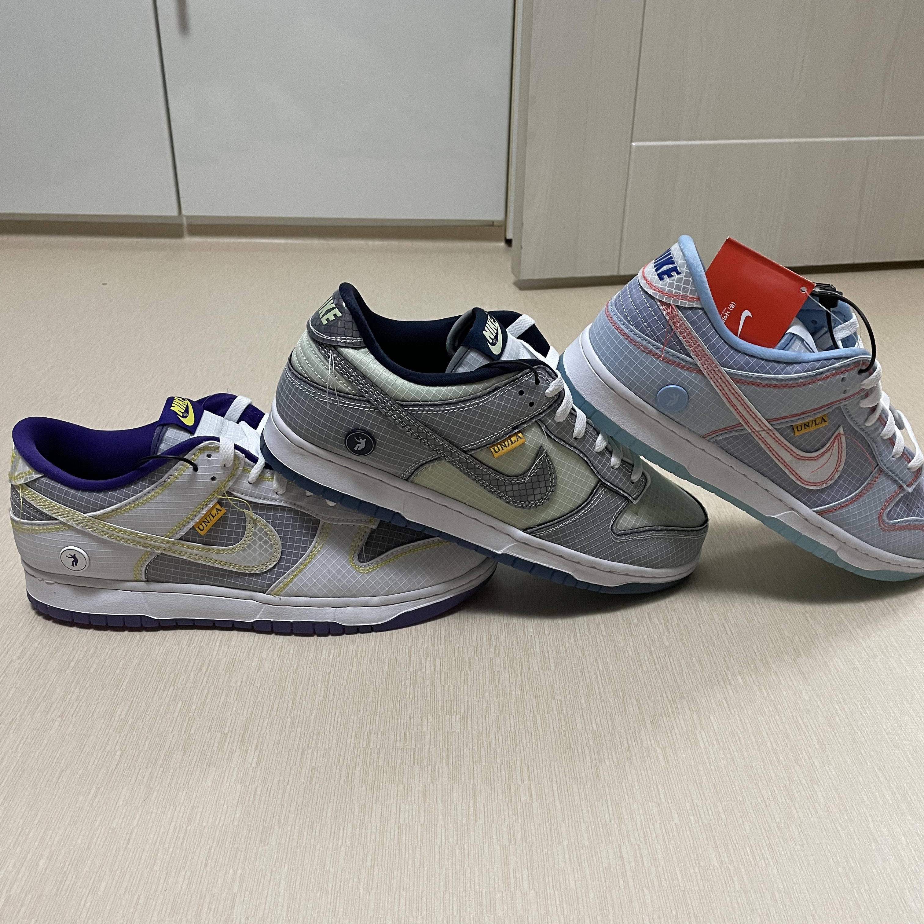 Nike x Union Dunk Low Passport Pack Pistachio, Nike x Union Dunk Low Passport Pack Argon 착용 스타일 - 3