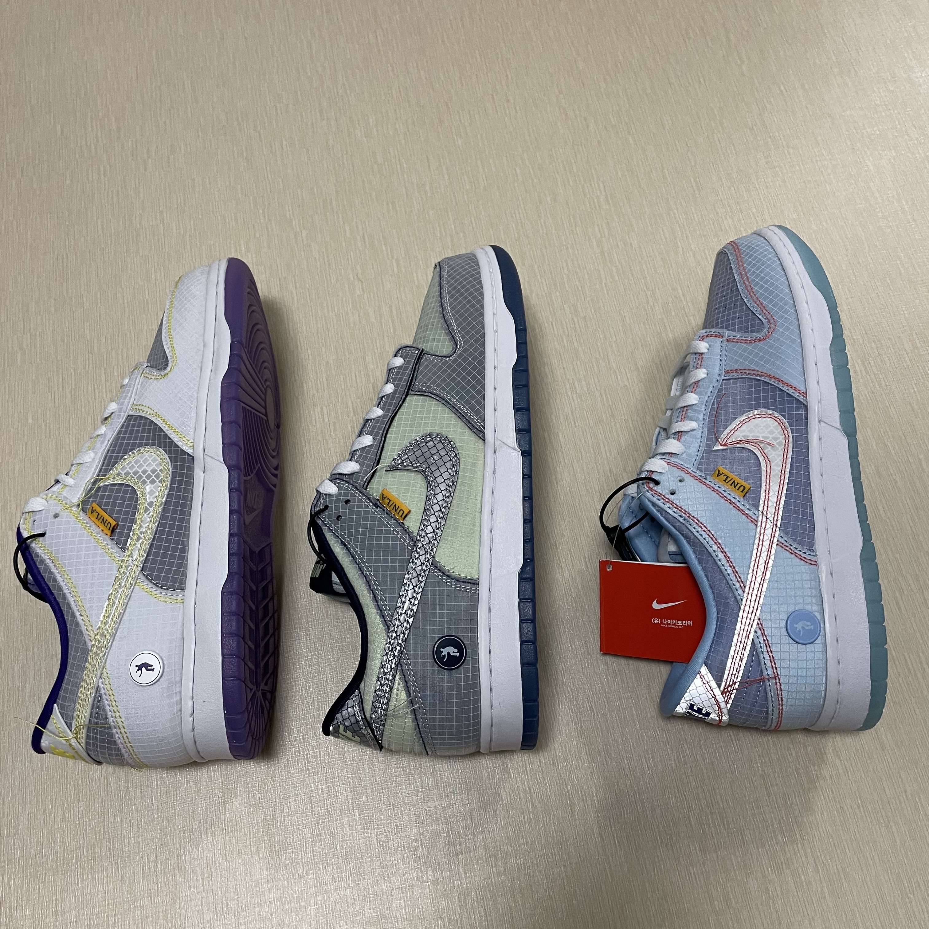 Nike x Union Dunk Low Passport Pack Pistachio, Nike x Union Dunk Low Passport Pack Argon 착용 스타일 - 2