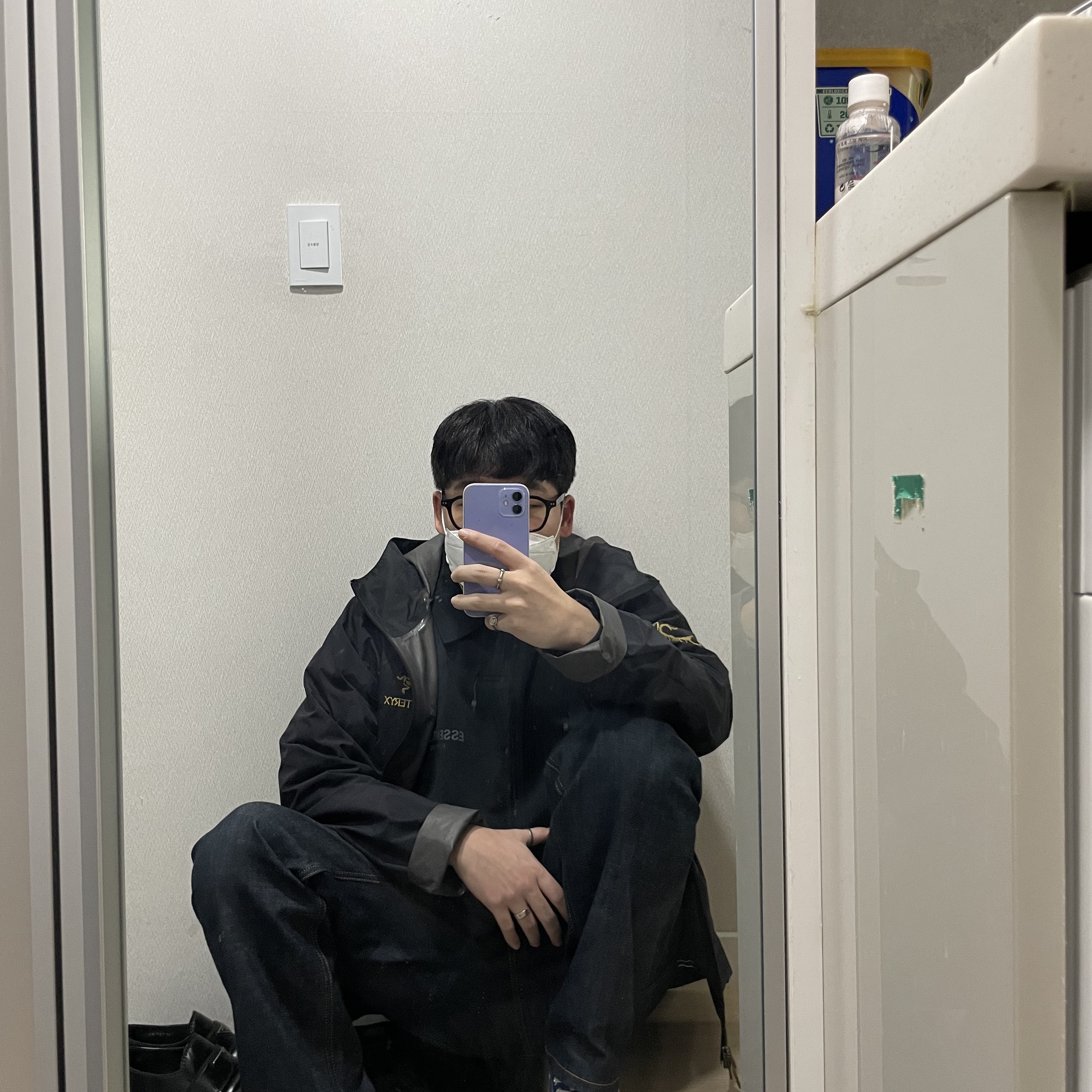 Essentials Long Sleeve French Terry Polo Black - 21SS, Vans Vault OG Style 43 LX Cadmium Yellow 착용 스타일 - 3