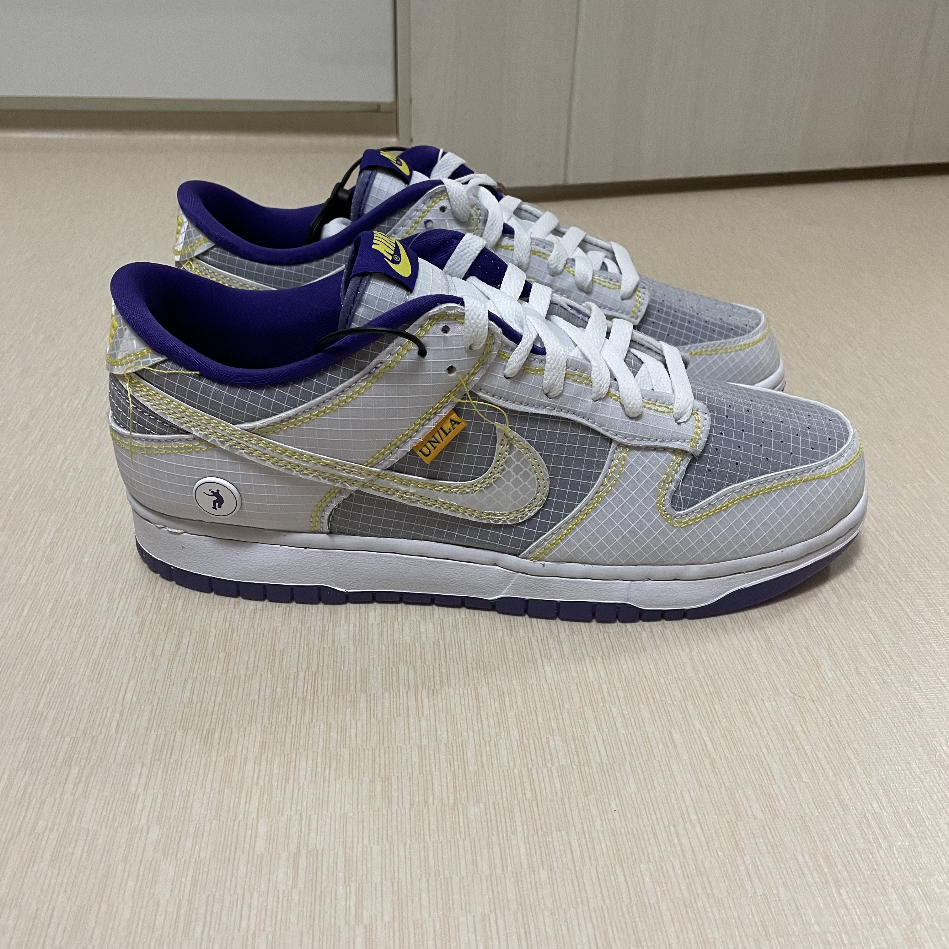 Nike x Union Dunk Low Passport Pack Court Purple White 착용 스타일 - 5