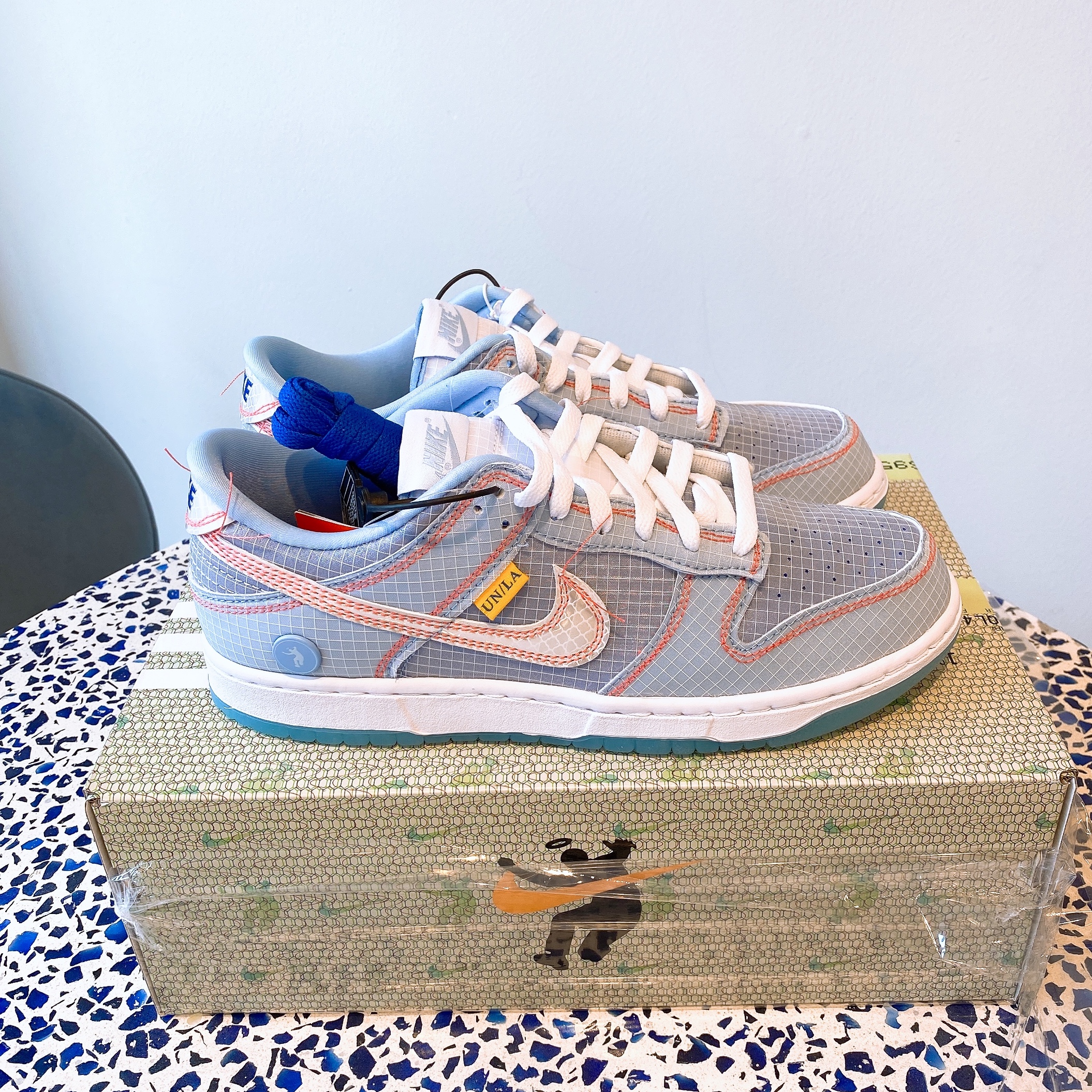 Nike x Union Dunk Low Passport Pack Argon 착용 스타일 - 4