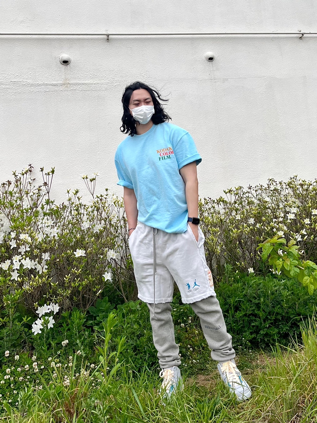 Jordan 2 x Union Retro SP Grey Fog, Jordan x Union Fleece Shorts Photon Dust - Asia 착용 스타일 - 3
