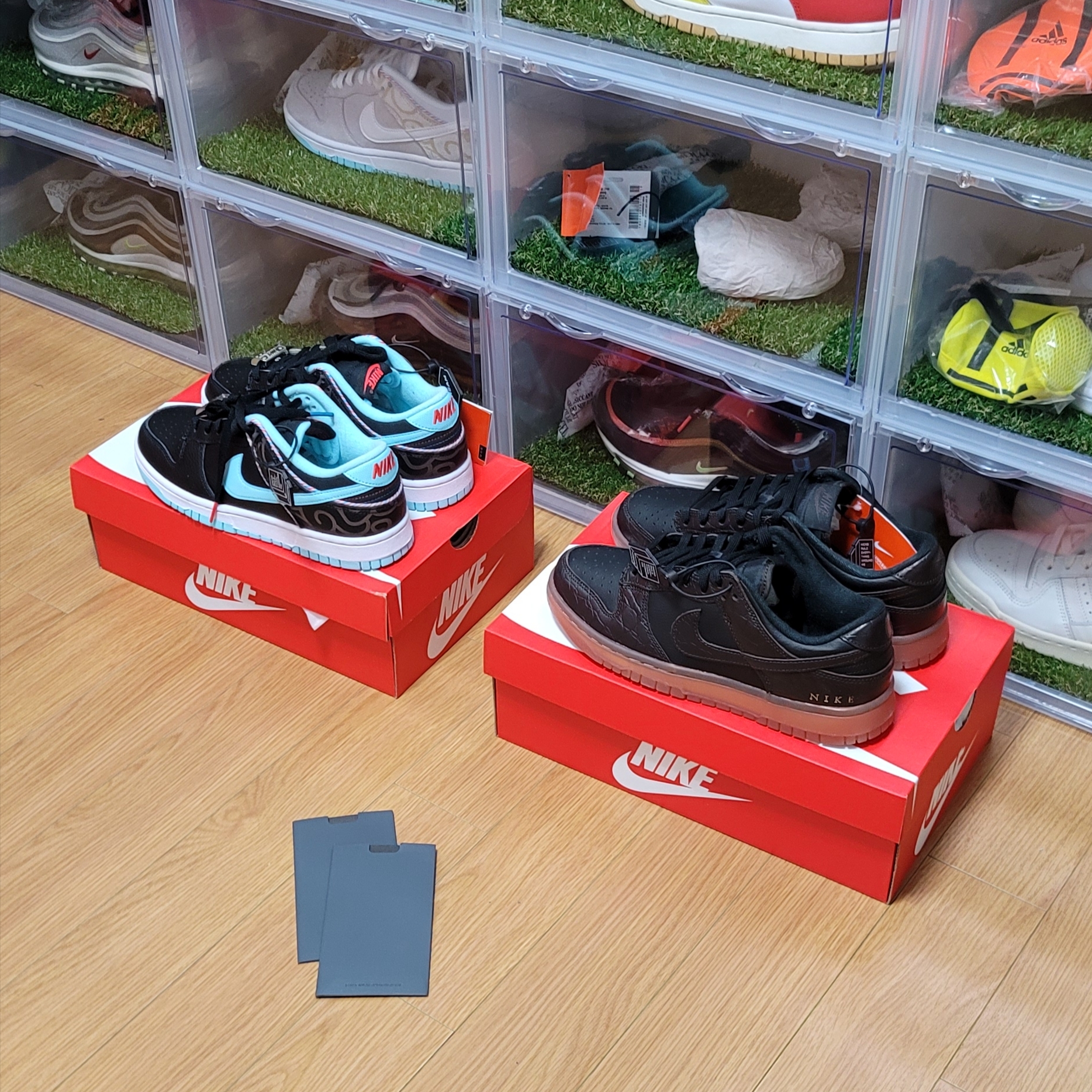Nike Dunk Low SE Velvet Brown and Black, Nike Dunk Low Retro SE Barber Shop Black 착용 스타일 - 3