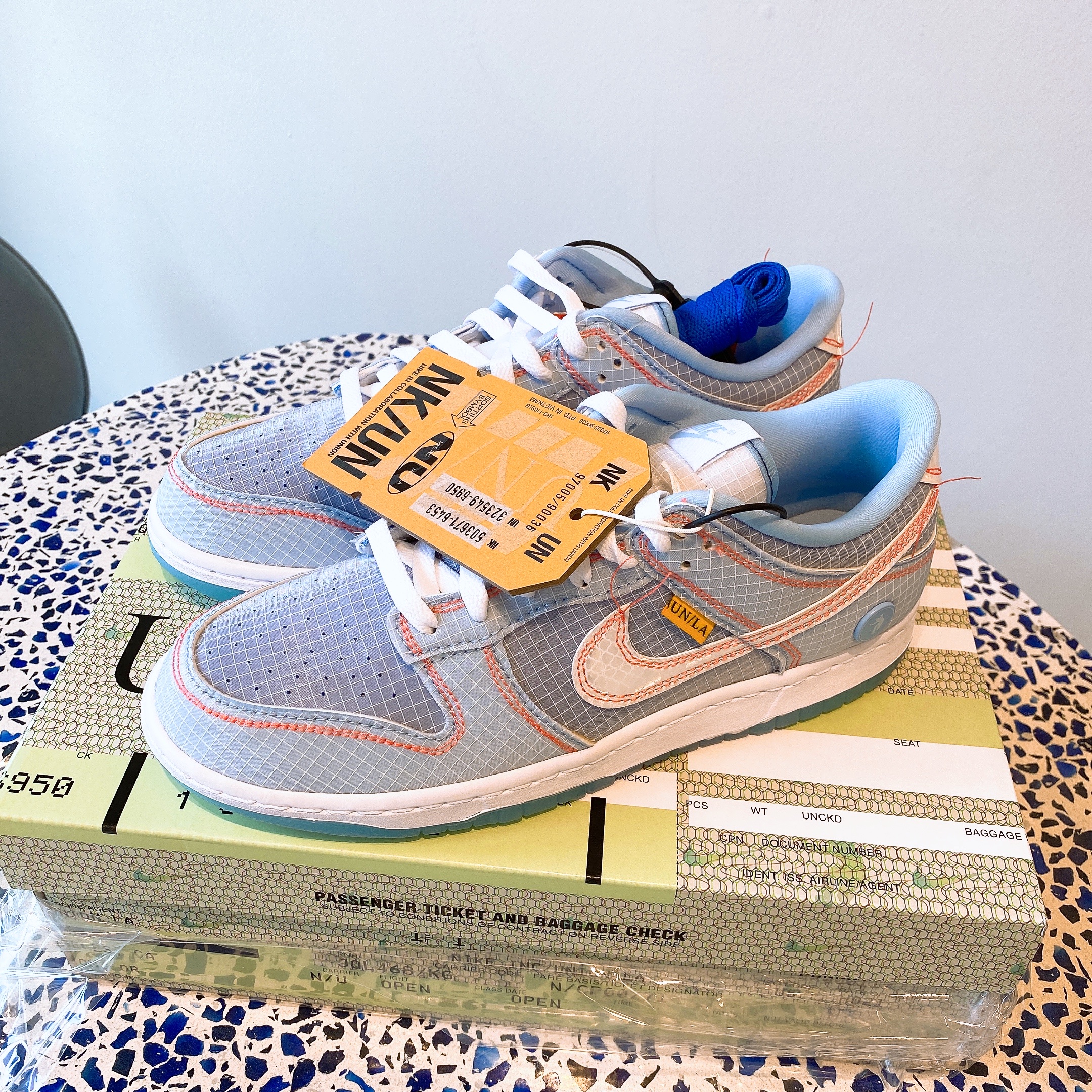 Nike x Union Dunk Low Passport Pack Argon 착용 스타일 - 3