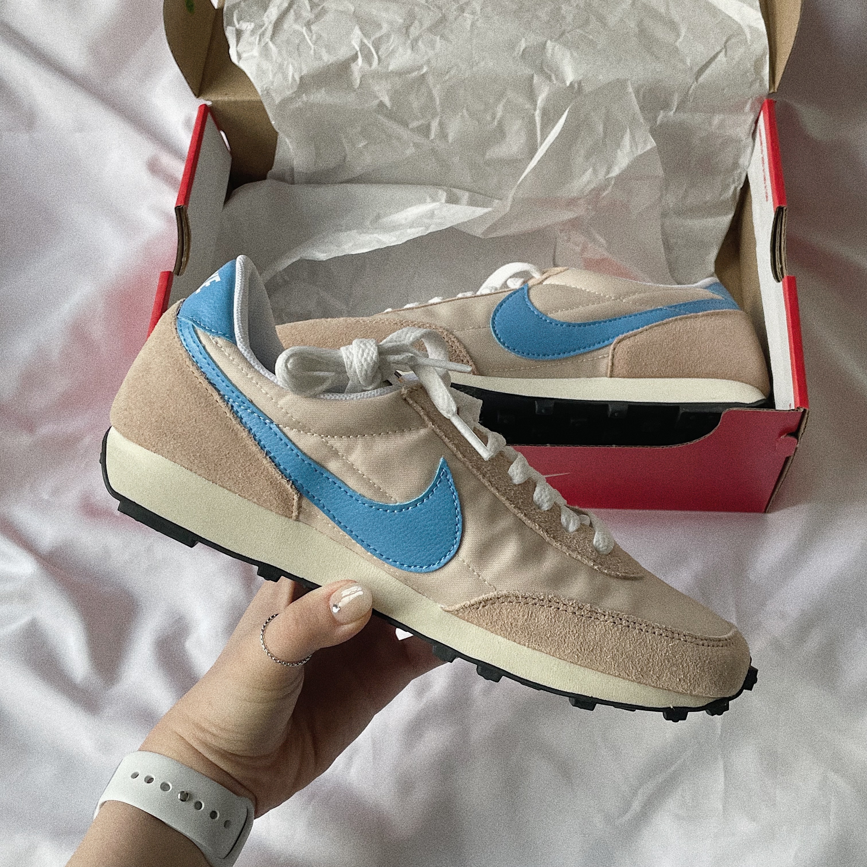 (W) Nike Daybreak Half Blue 착용 스타일 - 3