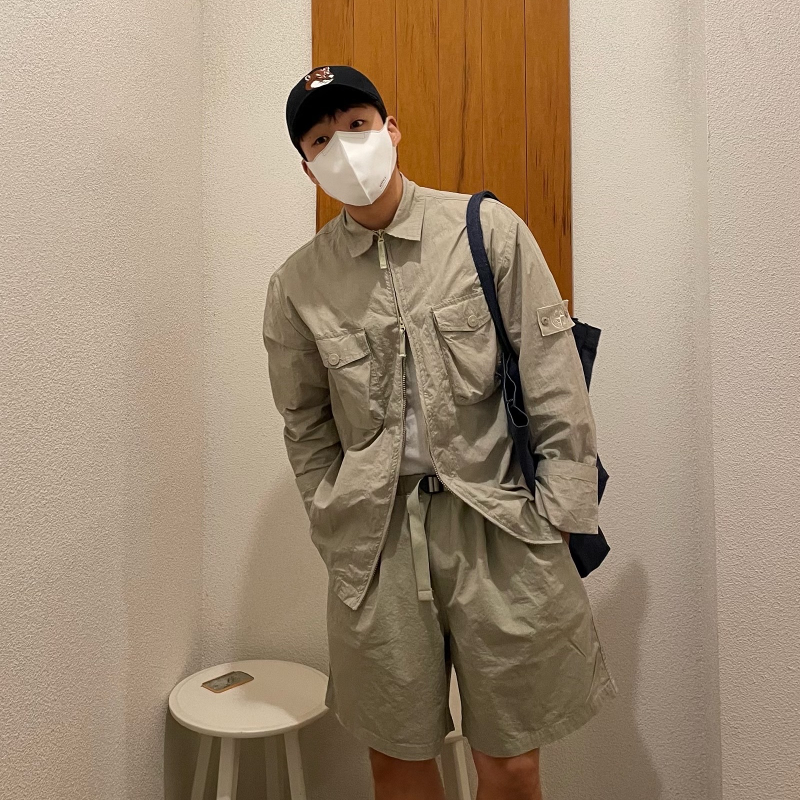 Nike Moon Racer Monarch, A.P.C. Daniela Shopping Bag Indigo 착용 스타일 - 2