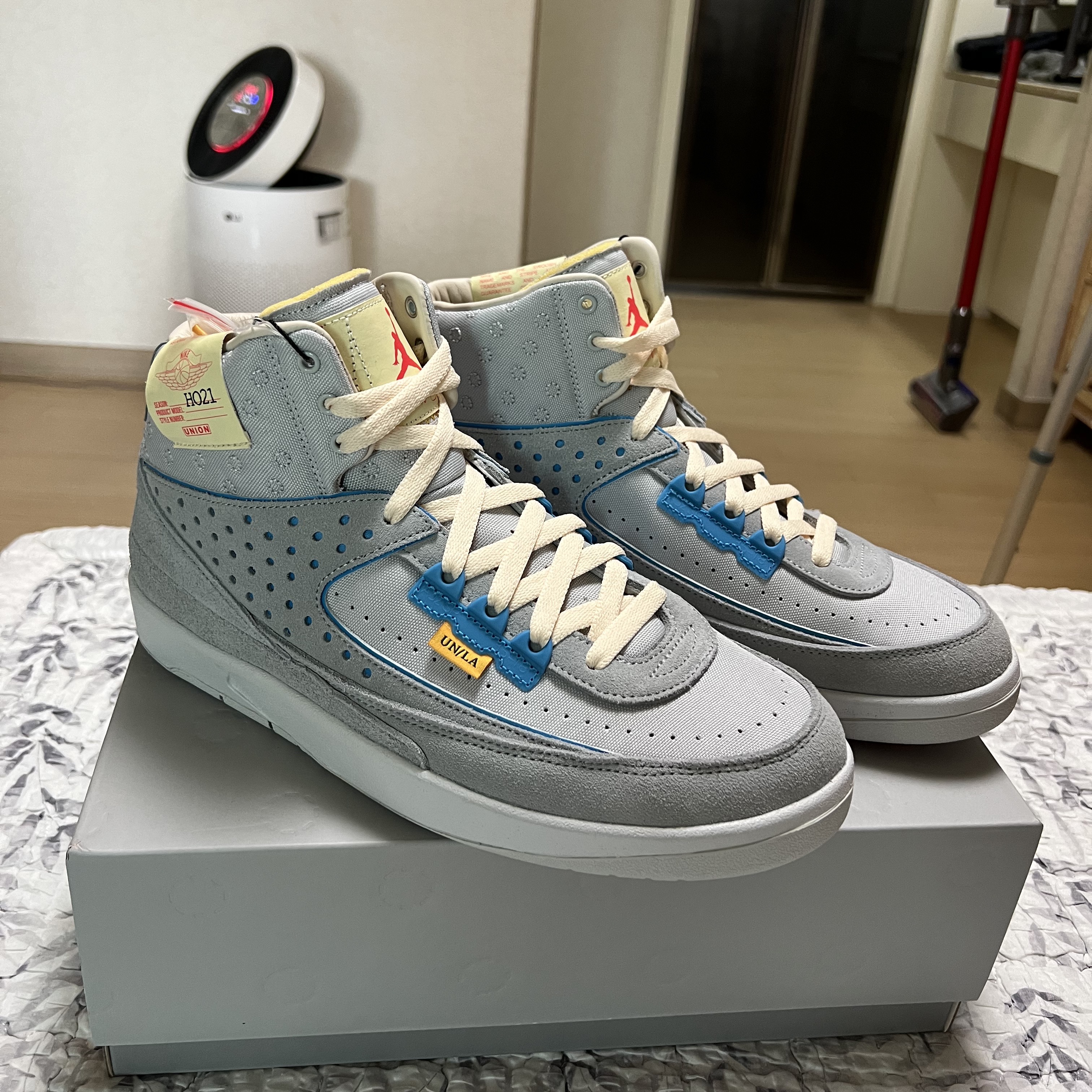 Jordan 2 x Union Retro SP Grey Fog 착용 스타일