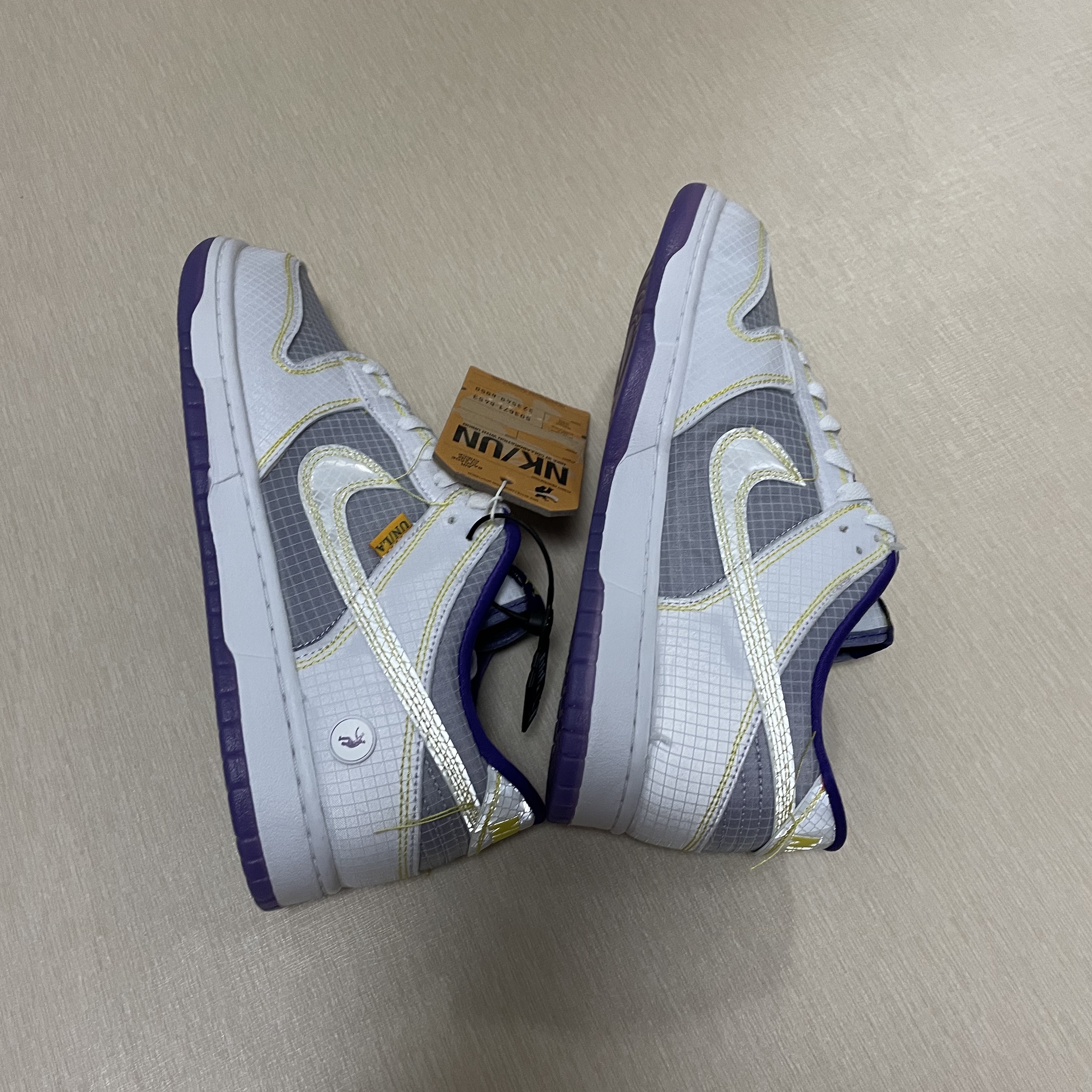 Nike x Union Dunk Low Passport Pack Court Purple White 착용 스타일 - 4