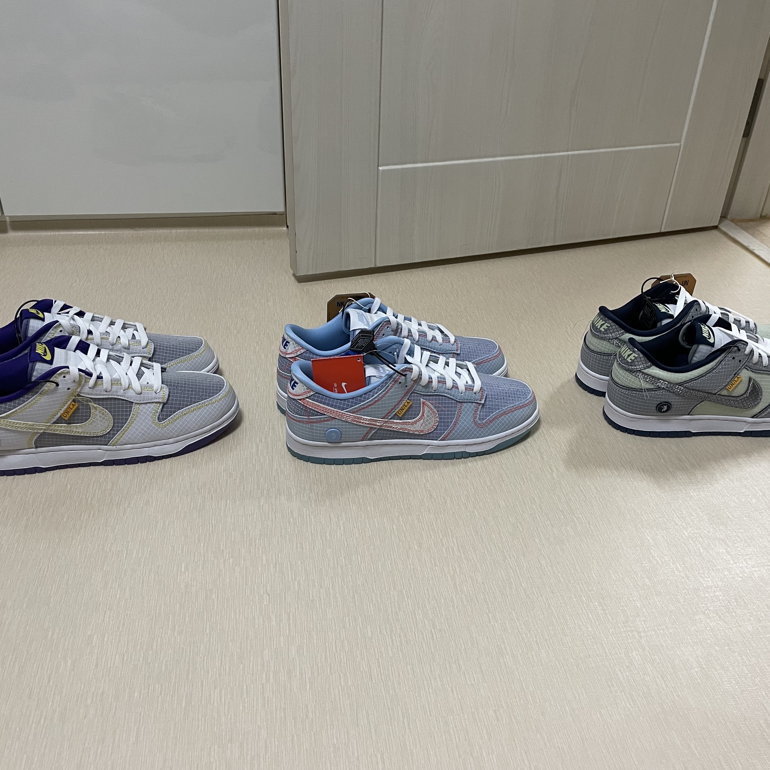 Nike x Union Dunk Low Passport Pack Pistachio, Nike x Union Dunk Low Passport Pack Argon 착용 스타일 - 4