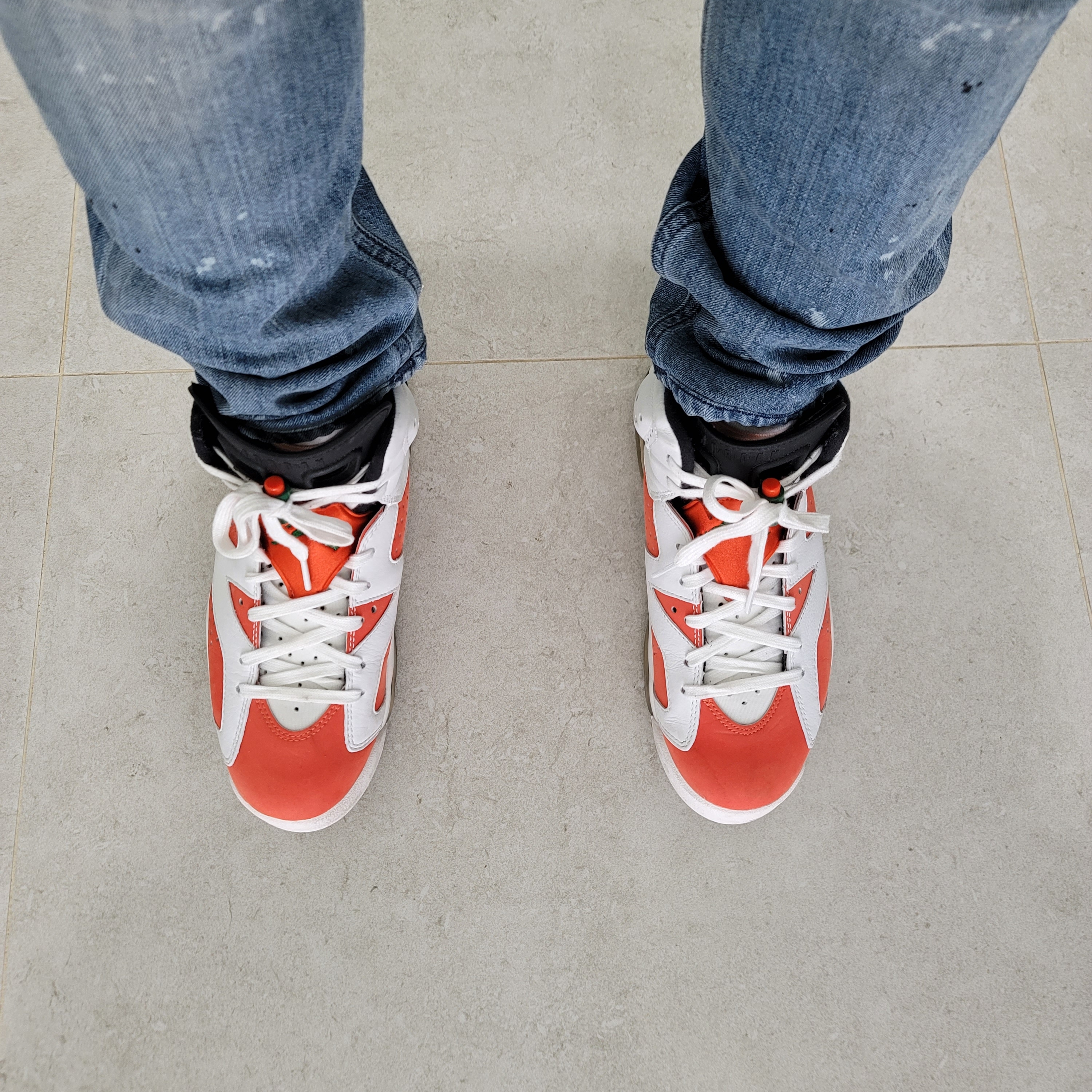 Jordan 6 Retro Gatorade Like Mike White 착용 스타일