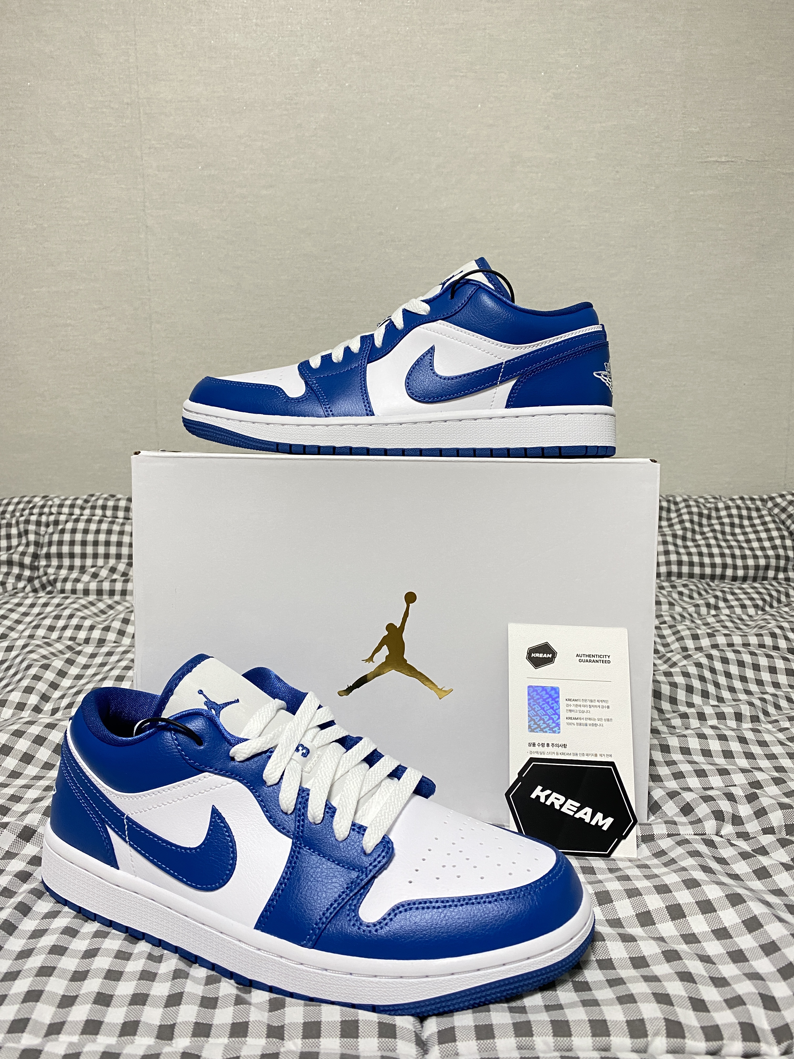 (W) Jordan 1 Low White Dark Marina Blue 착용 스타일