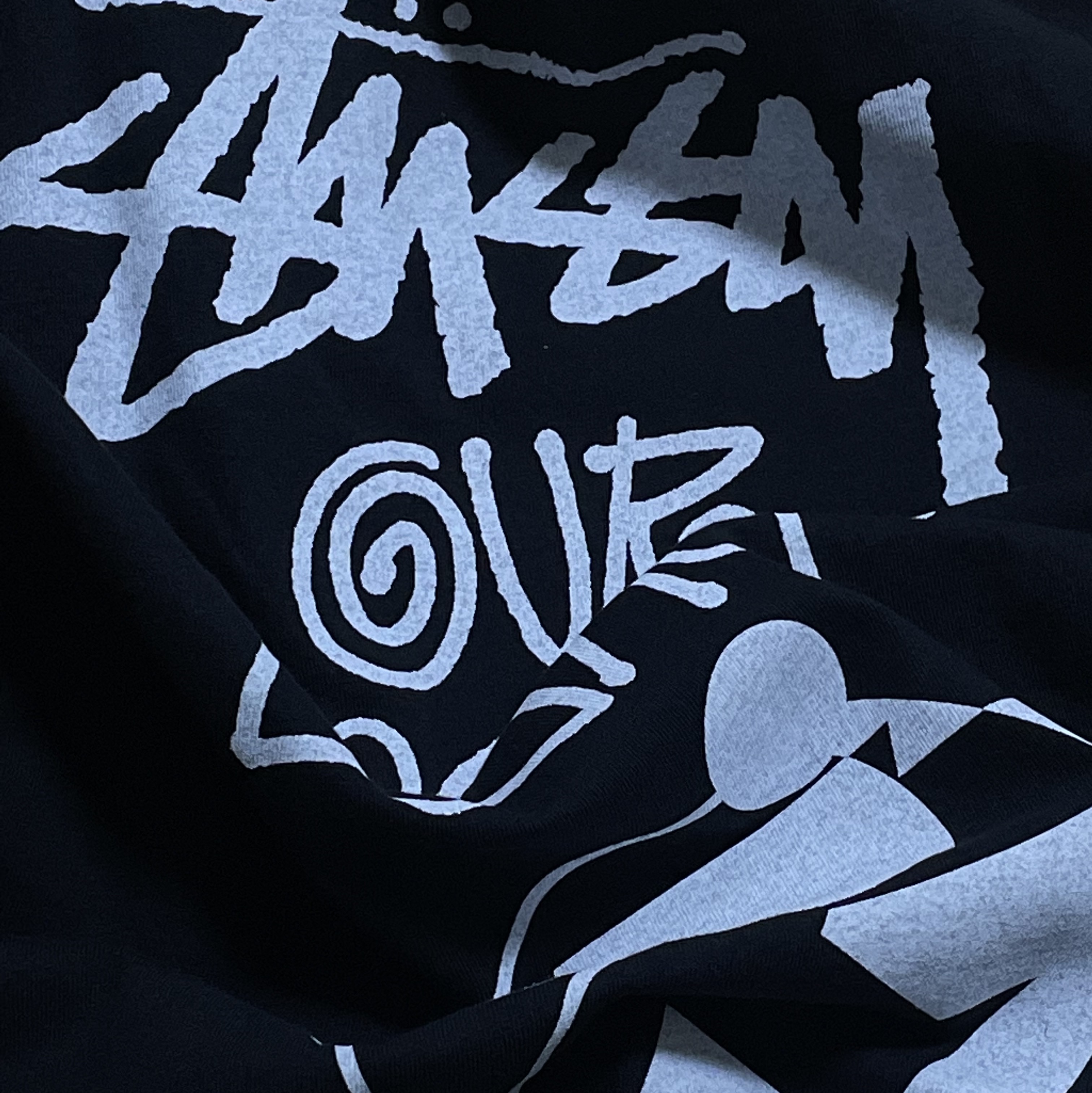 Stussy x Our Legacy Surfman 2 Pigment Dyed T-Shirt Black 착용 스타일