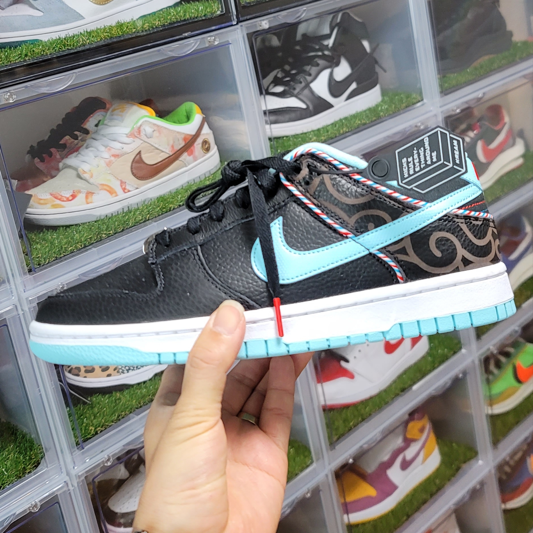 Nike Dunk Low SE Velvet Brown and Black, Nike Dunk Low Retro SE Barber Shop Black 착용 스타일 - 2