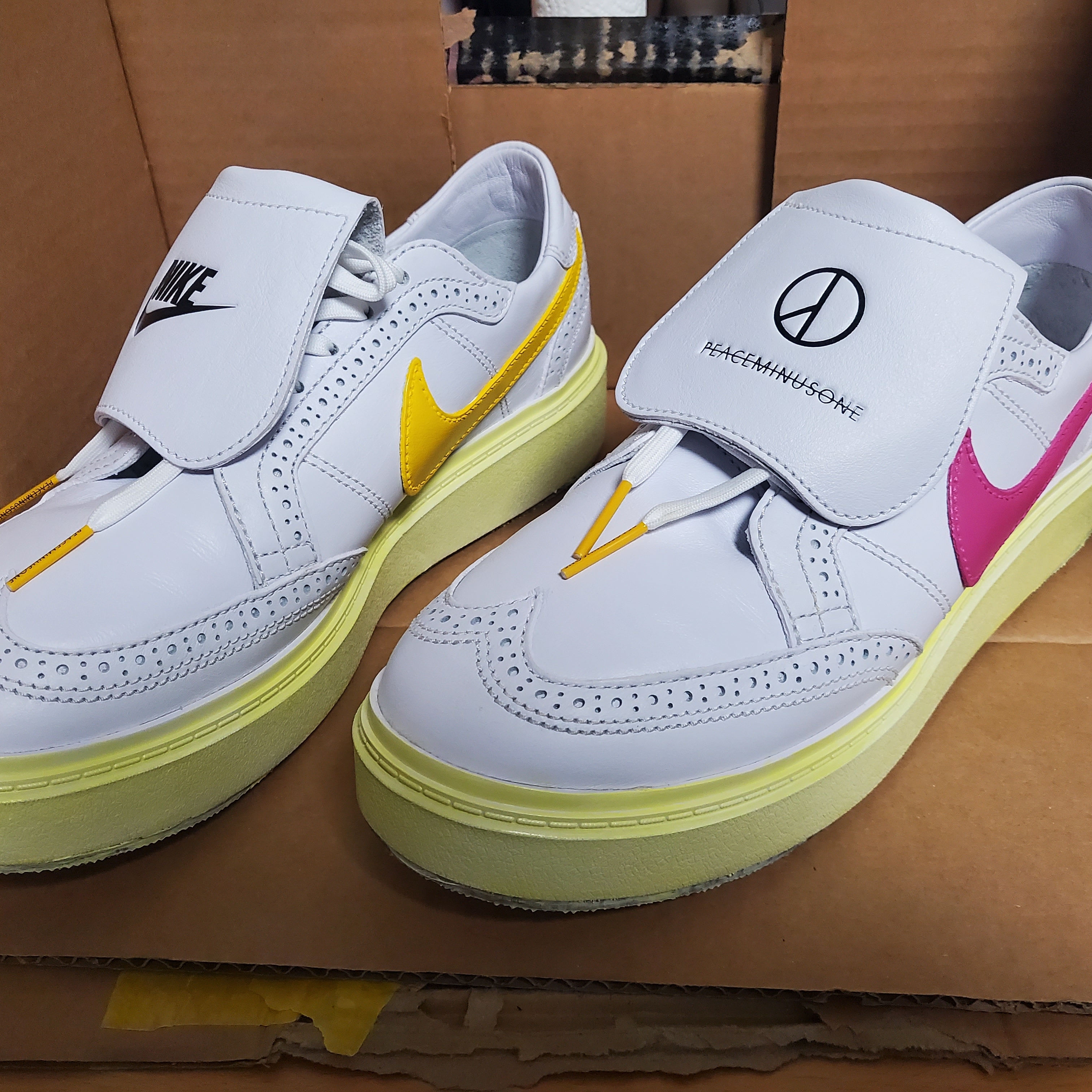 Nike x Peaceminusone Kwondo1 White 착용 스타일 - 2