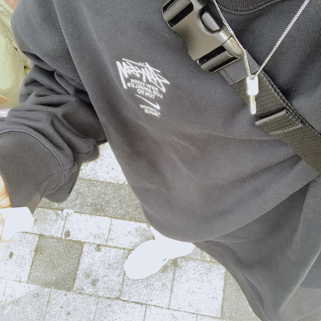 Nike x Stussy NRG ZR Fleece Crewneck Black - US/EU, Nike x Undercover Overbreak SP Overcast 착용 스타일