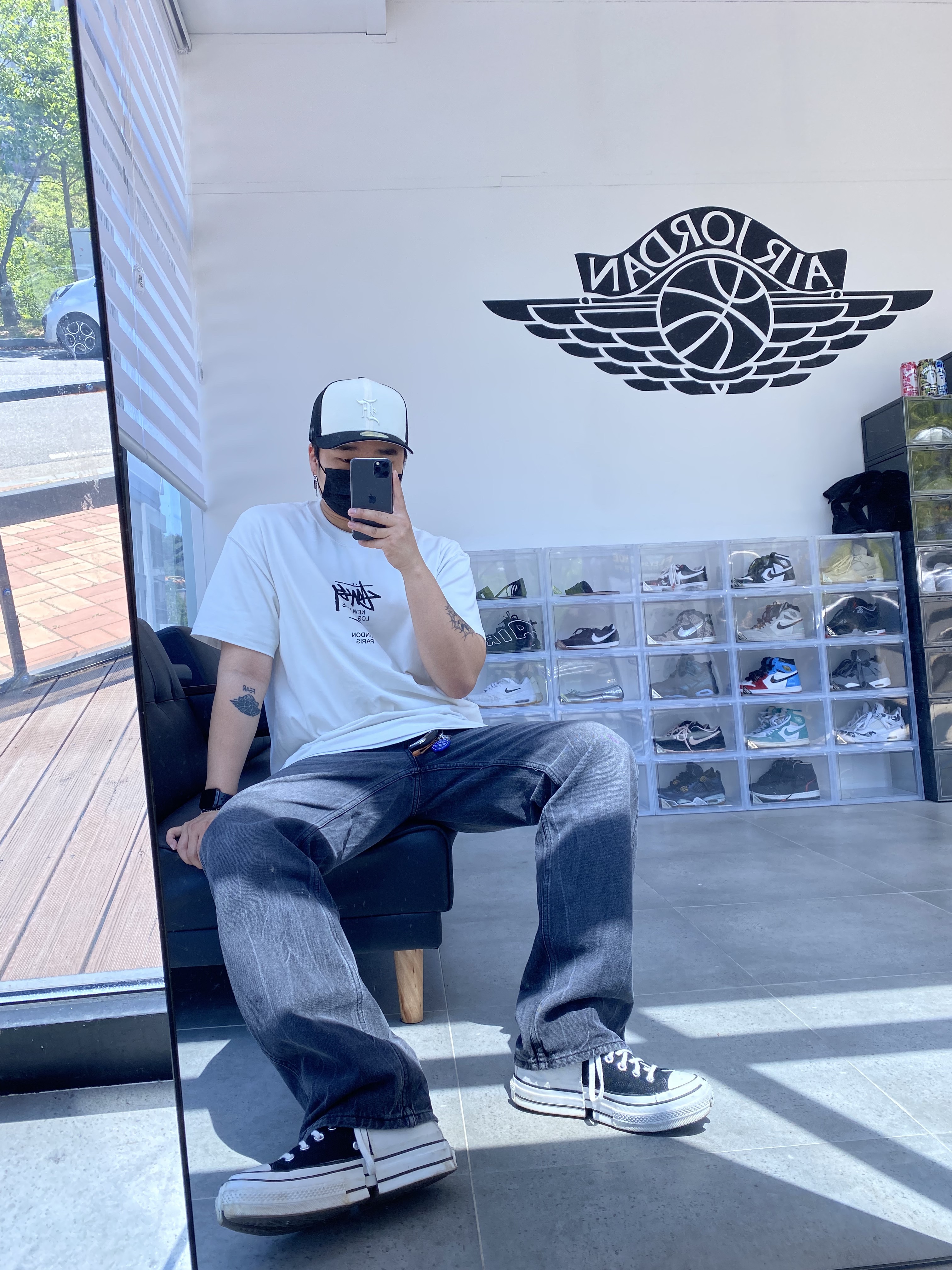 Nike x Stussy WT T-Shirt White - US/EU, Nike x Stussy WT T-Shirt White - Asia 착용 스타일