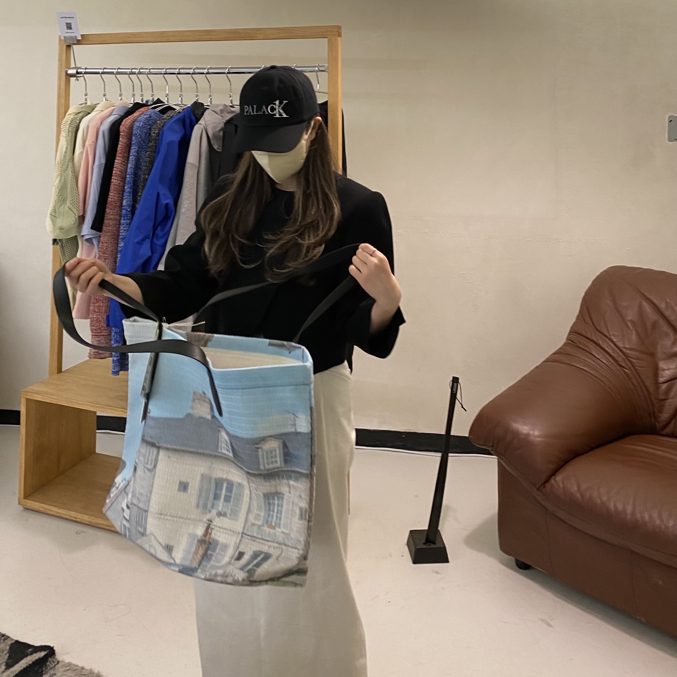 Palace x CK1 6-Panel Black - 22SS 착용 스타일