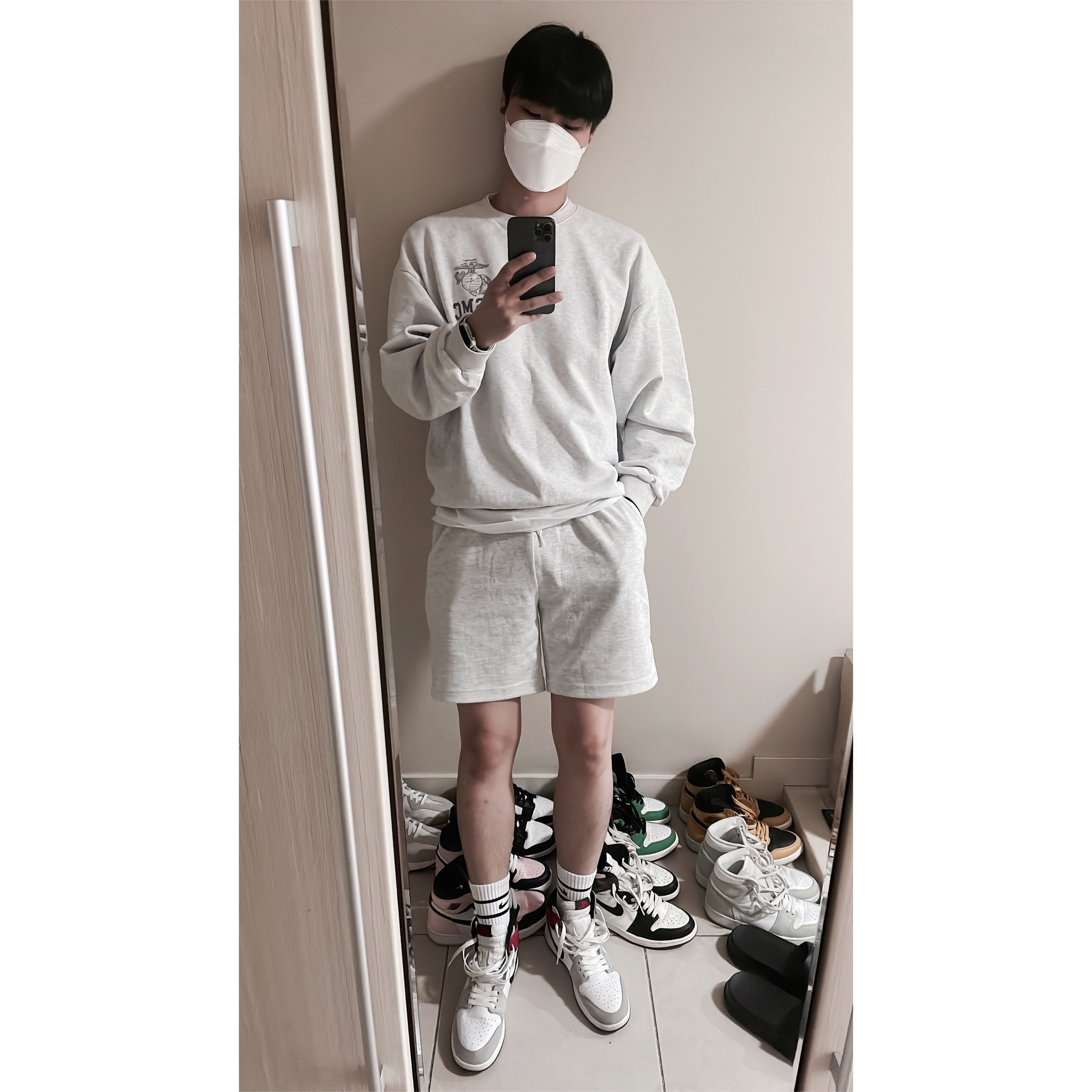 (GS) Jordan 1 Retro High OG Light Smoke Grey 착용 스타일