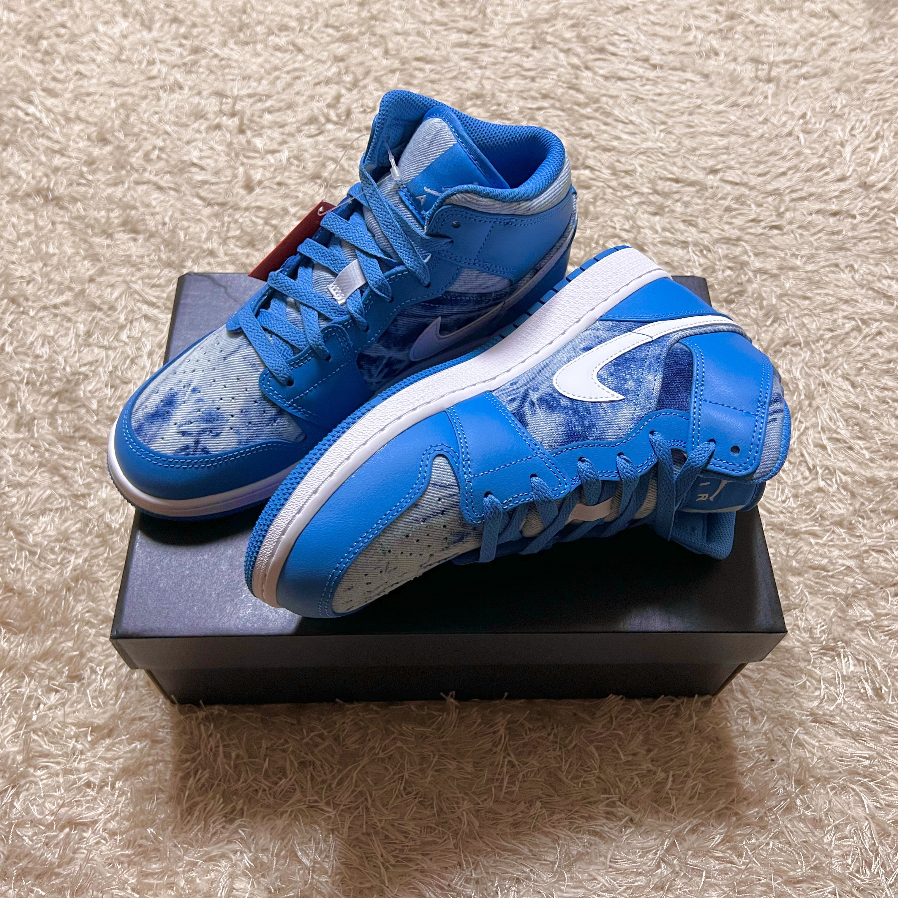 (GS) Jordan 1 Mid Dutch Blue 착용 스타일