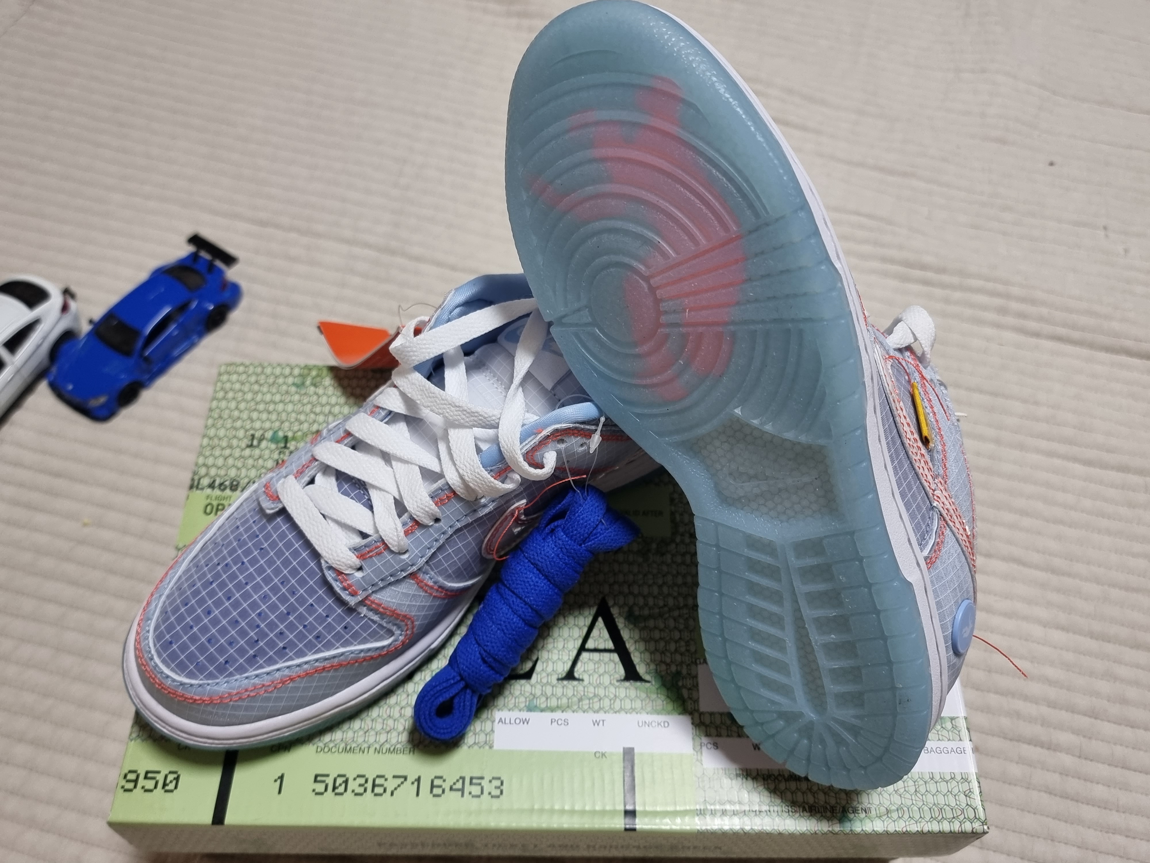 Nike x Union Dunk Low Passport Pack Argon 착용 스타일