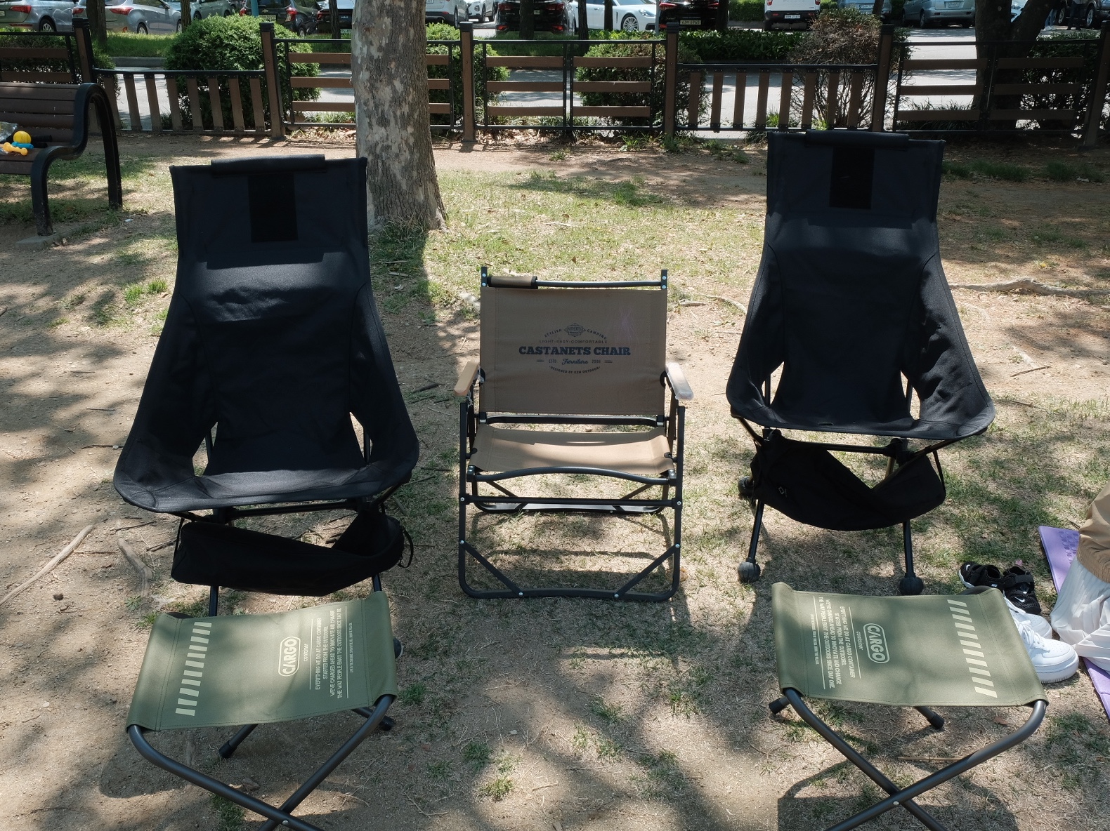 Helinox Tactical Sunset Chair Black 착용 스타일 - 1