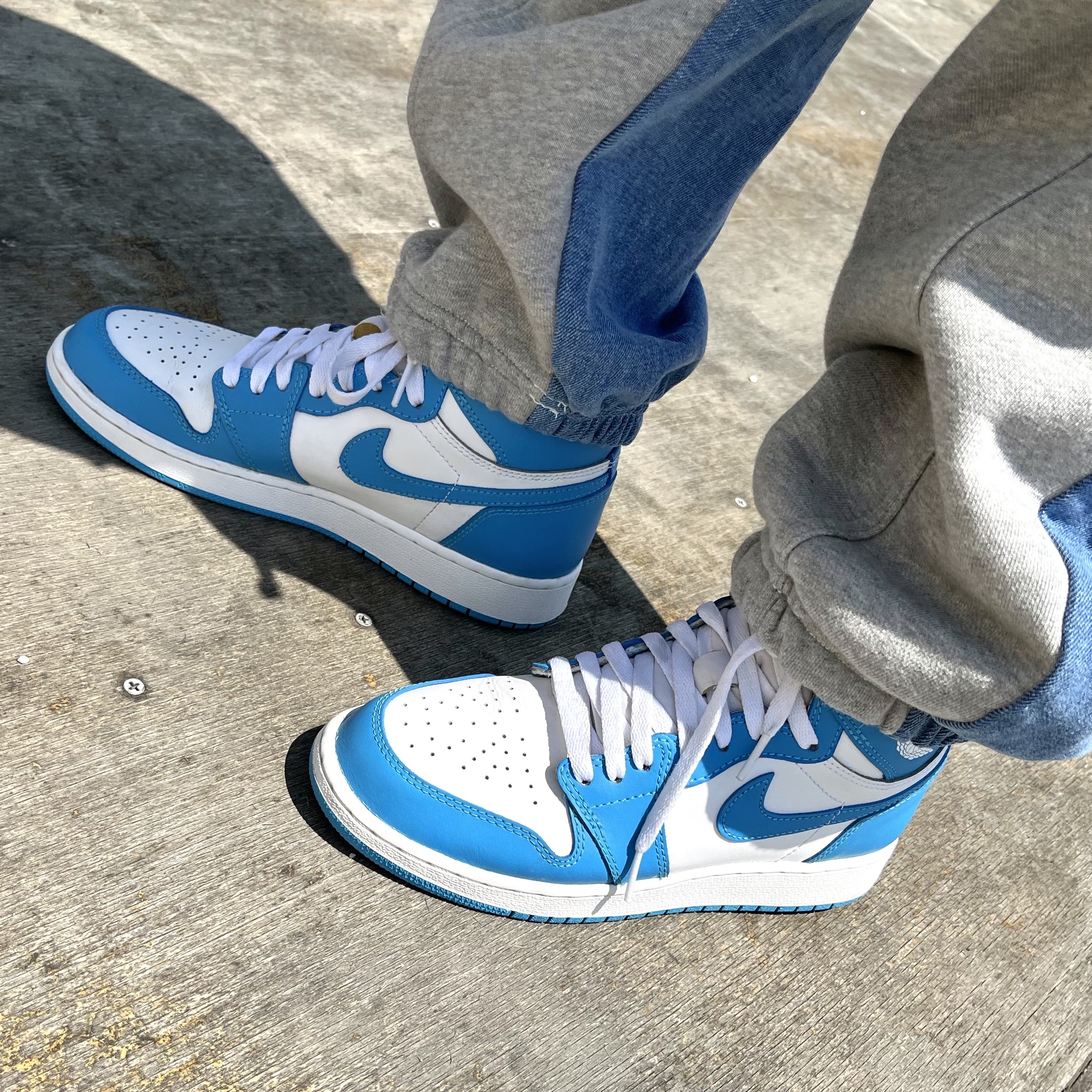 Jordan 1 Retro UNC, (GS) Jordan 1 Retro UNC 착용 스타일 - 3
