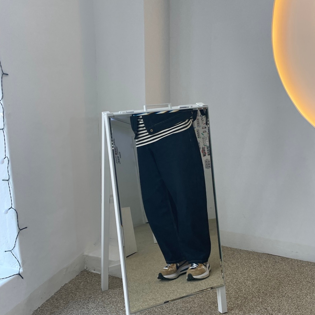 Nike x Sacai VaporWaffle Sesame and Blue Void 착용 스타일