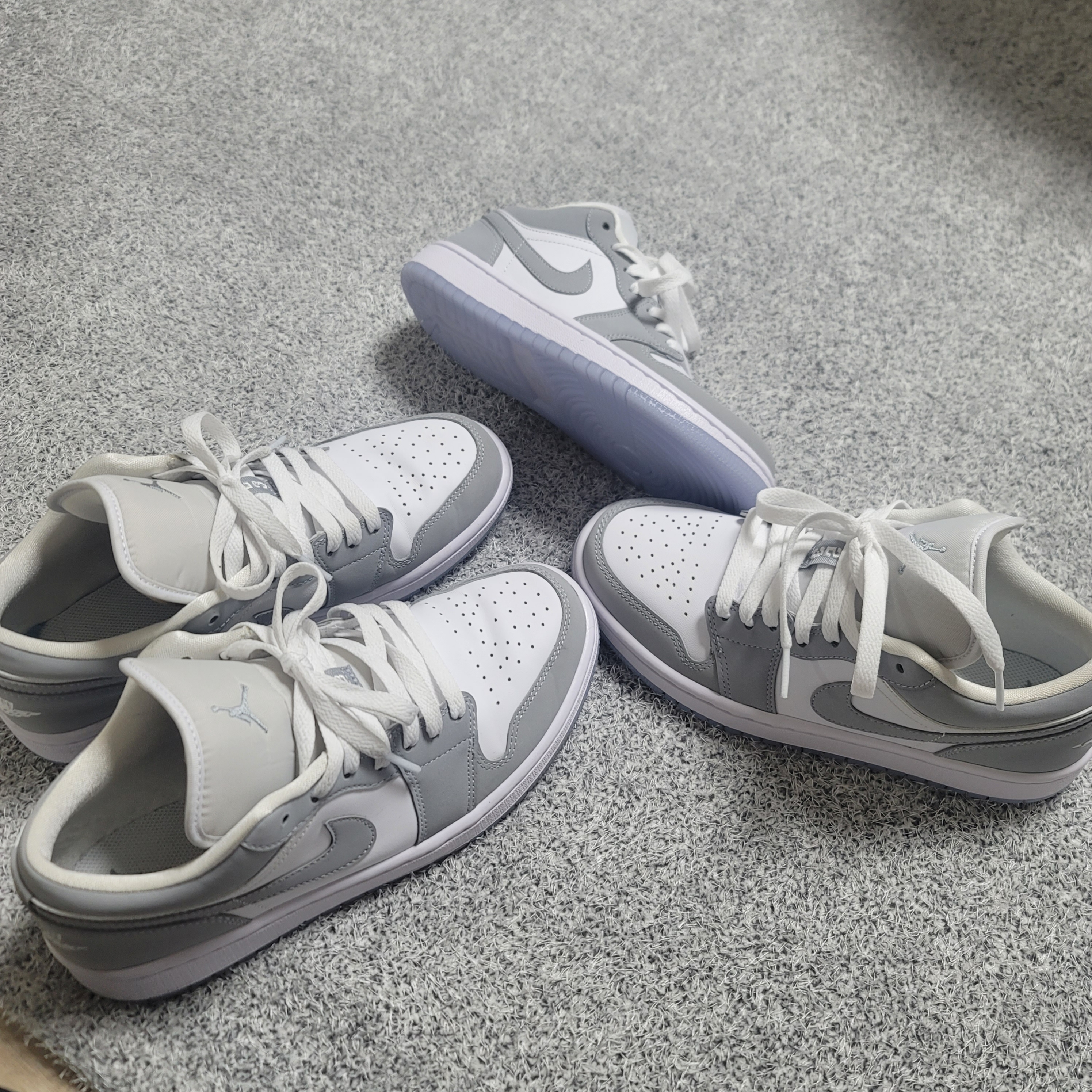 (W) Jordan 1 Low White Wolf Grey 착용 스타일